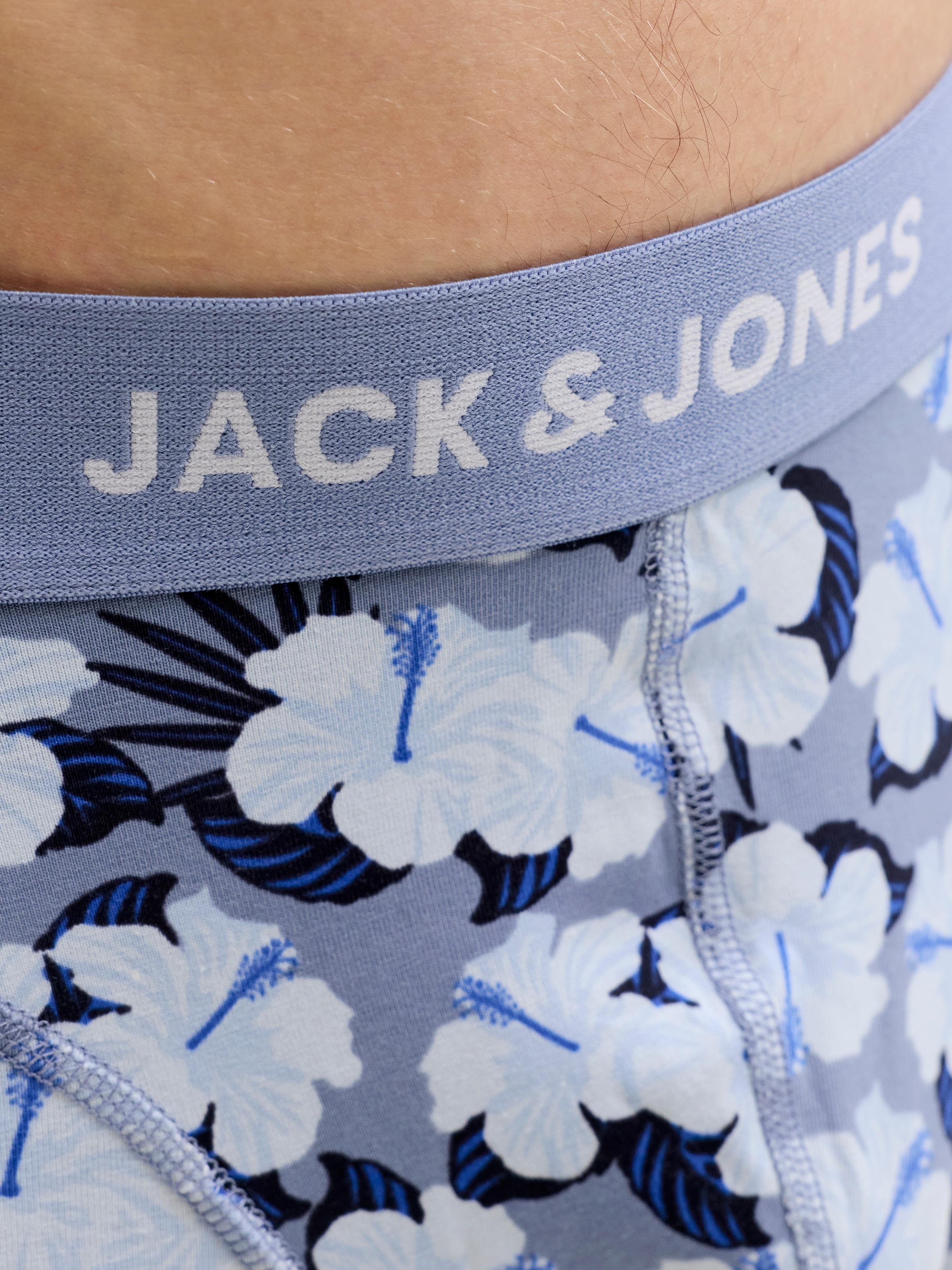 Jack & Jones Tronc »JACBEN TRUNKS 7 PACK STYD« Paquet, 7 cuis mélange de coton, ceinture élastique
