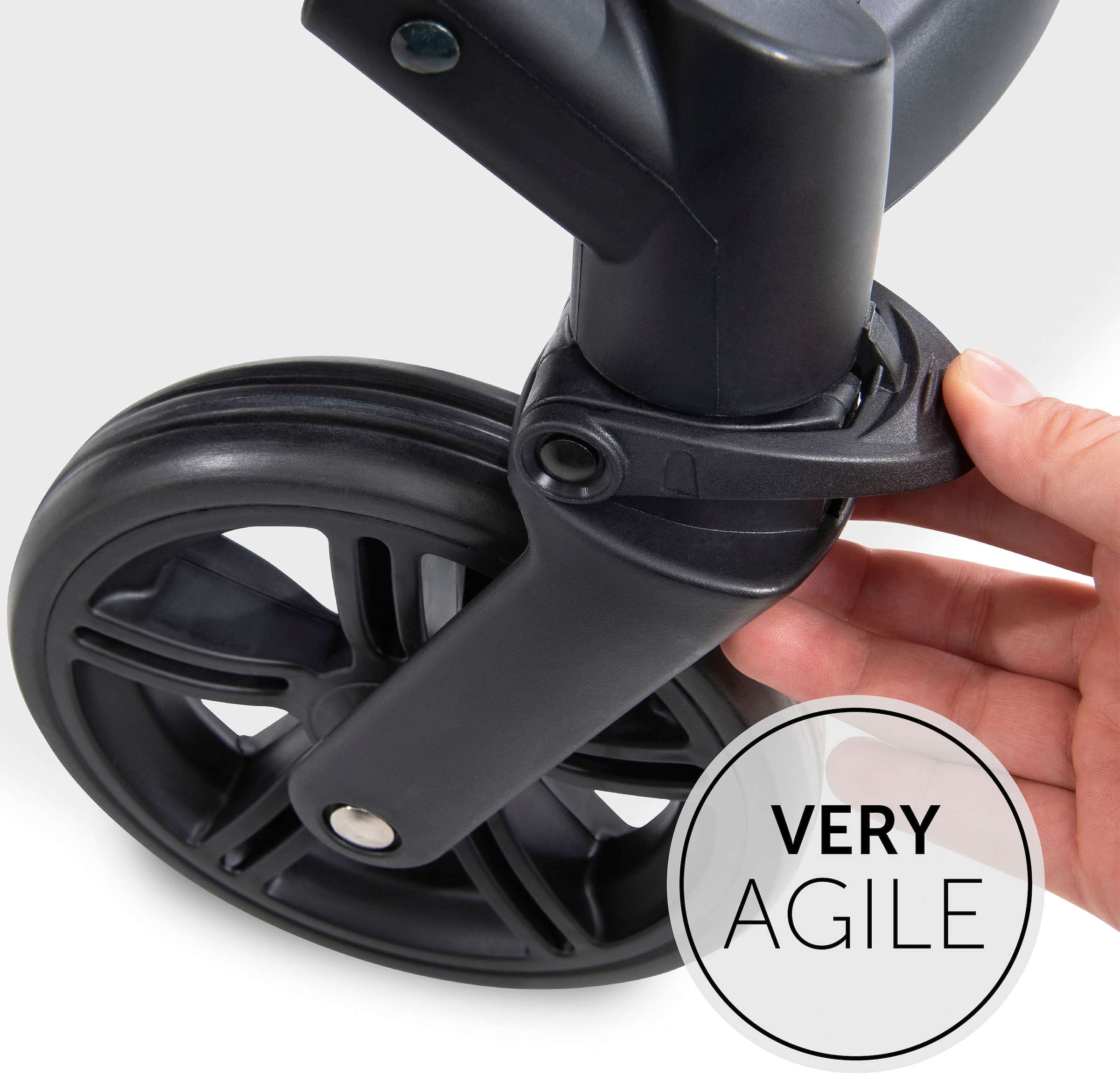 Hauck Poussette pour enfants »Rapid 4, schwarz« 25 kilos mit schwenk- und feststellbaren Vorderrädern