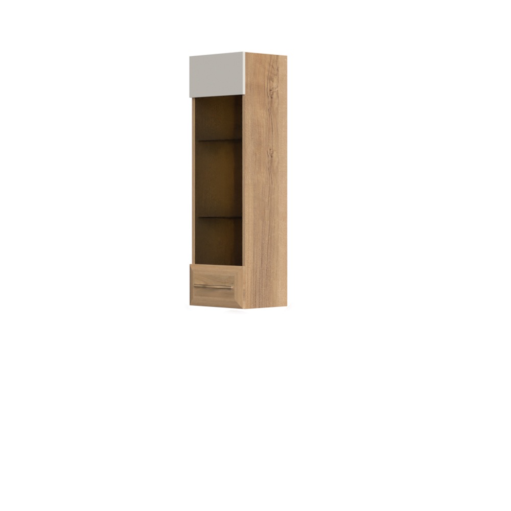 Image of GOODproduct Hängevitrine "Gala" (H/B/T): 115/35/30cm, UV lackiert, kratzfest, hochglänzend, mit Beleuchtung
