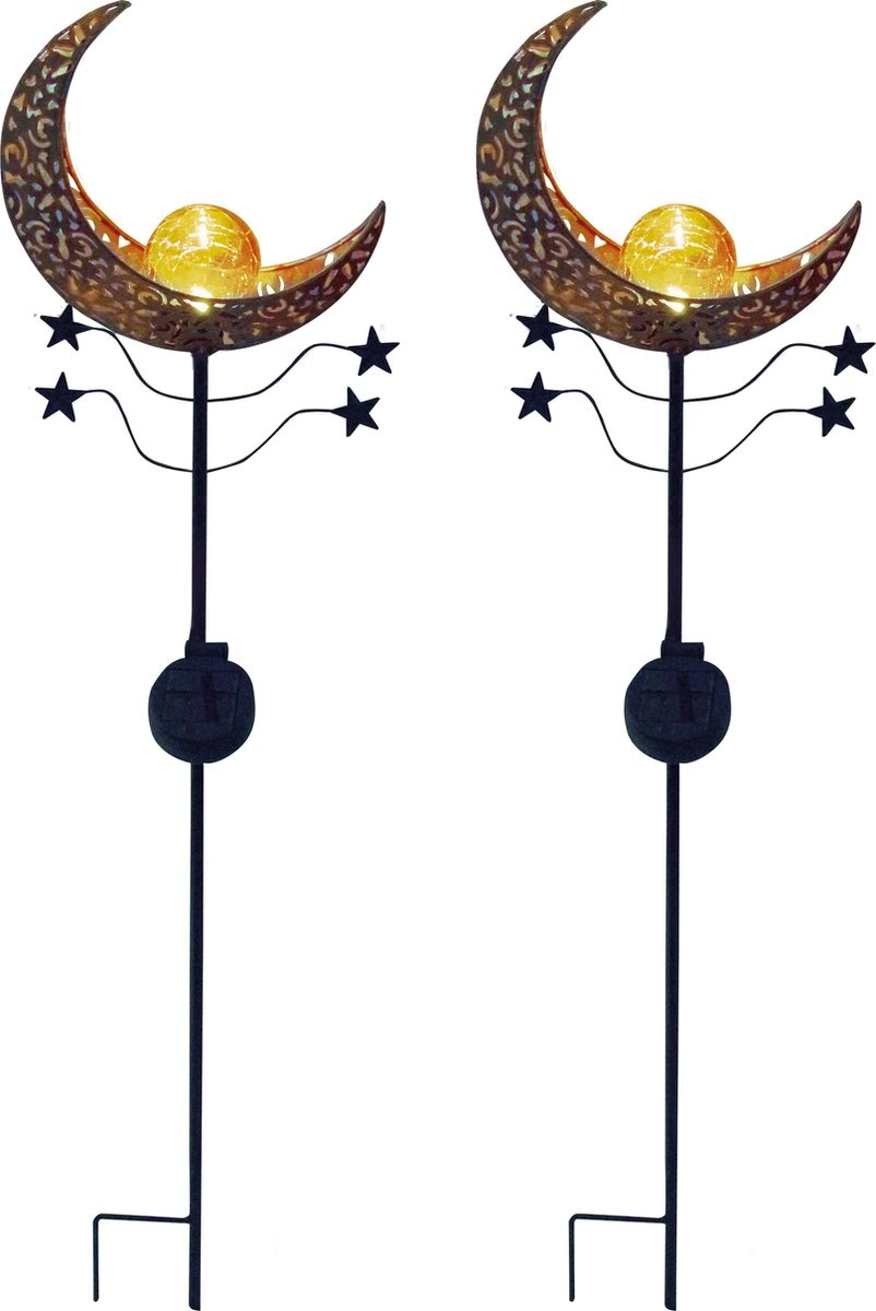 Image of LUXFORM Gartenleuchte "Solar-Erdspiess-Gartenlampe - Mandala - 2 Stück" LED-Modul 2 Stk. Dekoratives Gartenornament