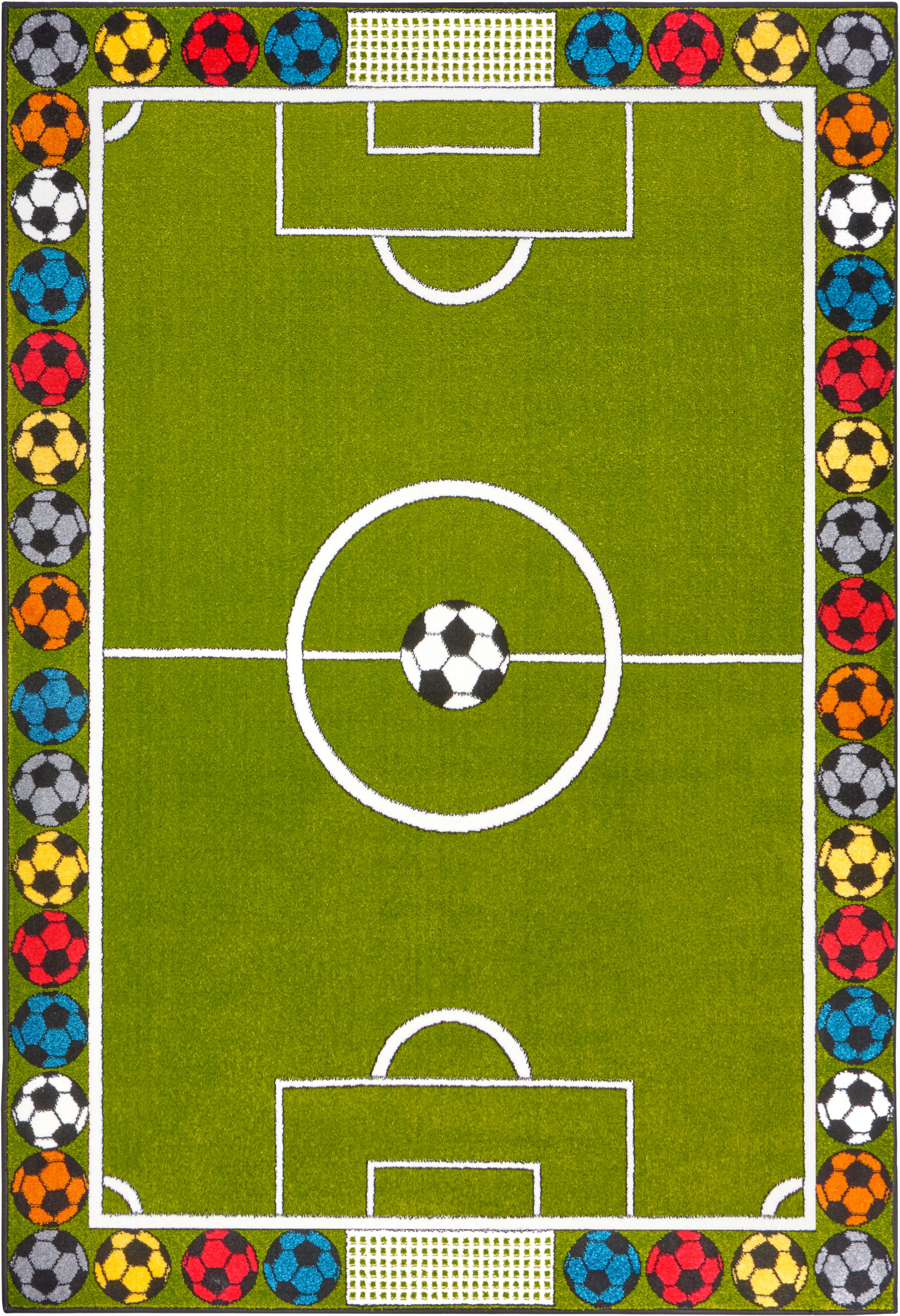 HANSE Home Teppich »Football Stadium«, rechteckig, 9 mm Höhe, Farbenfrohes Design, Spielunterlage, Fussball strapazierfähig