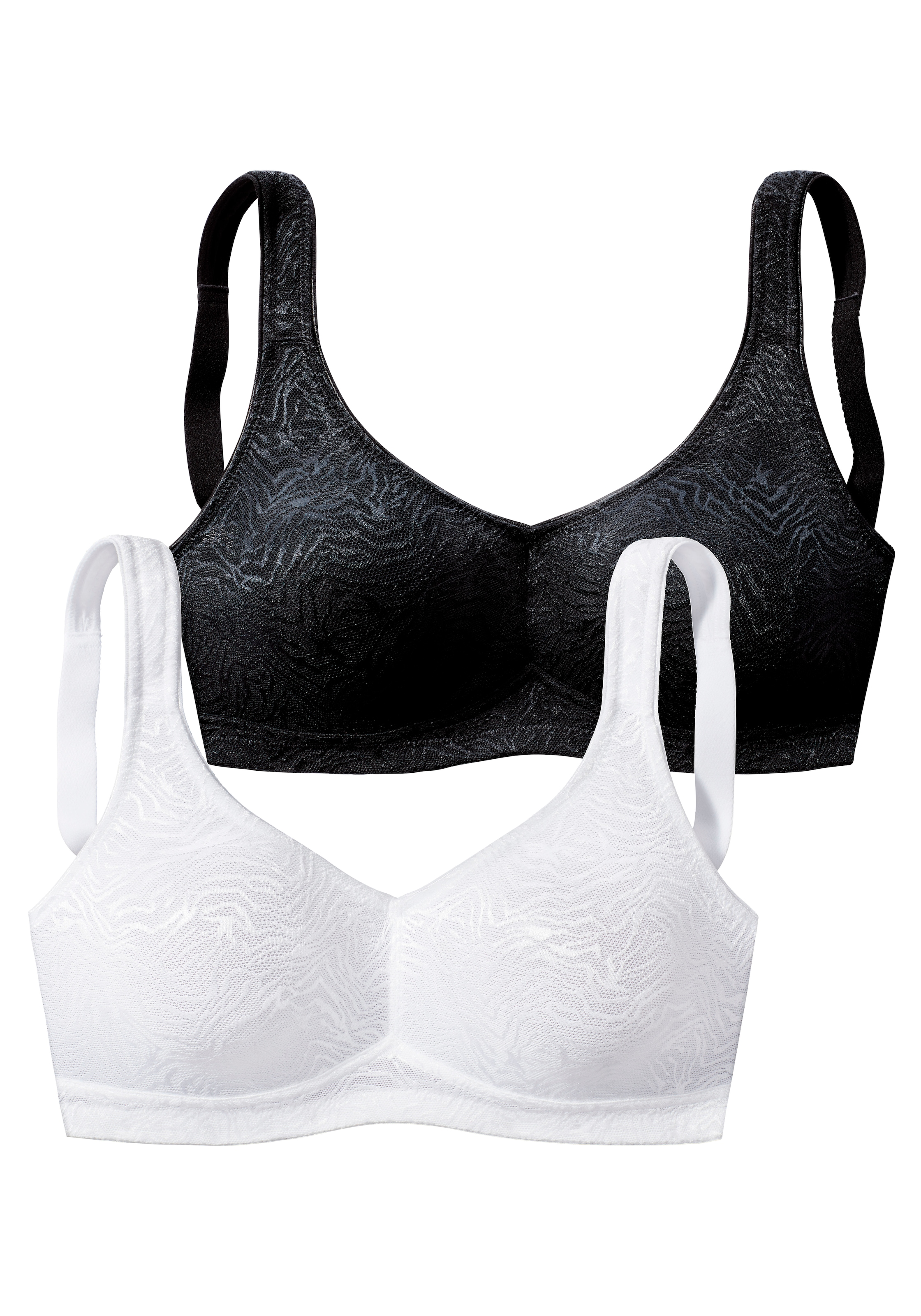 petite fleur Soft-BH, ohne Bügel aus glänzendem Jacquardmaterial im Animal-Design
