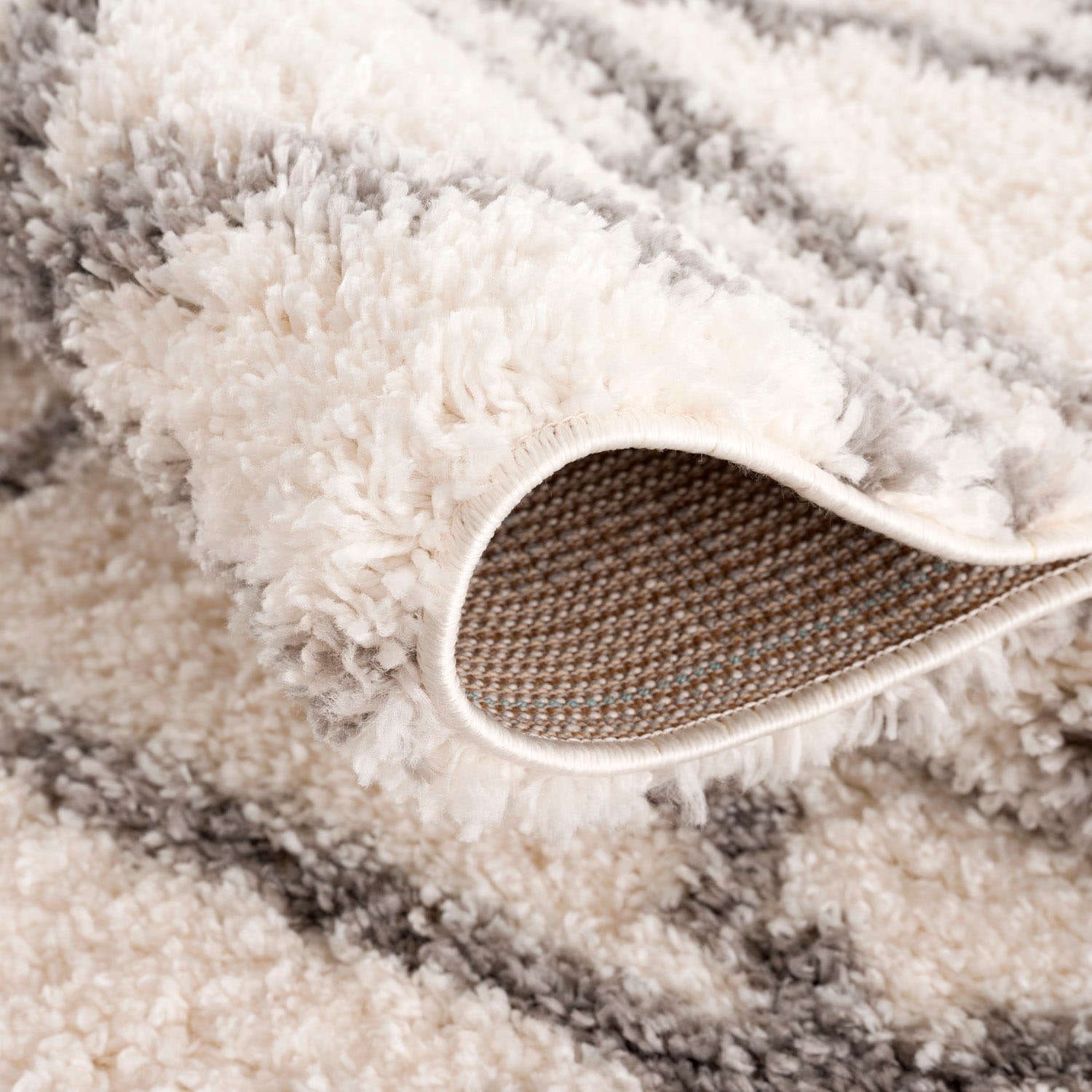 Carpet City Hochflor-Teppich »Pulpy 530«, rechteckig, 30 mm Höhe, besonders weich, mit Fransen, Geo-Muster