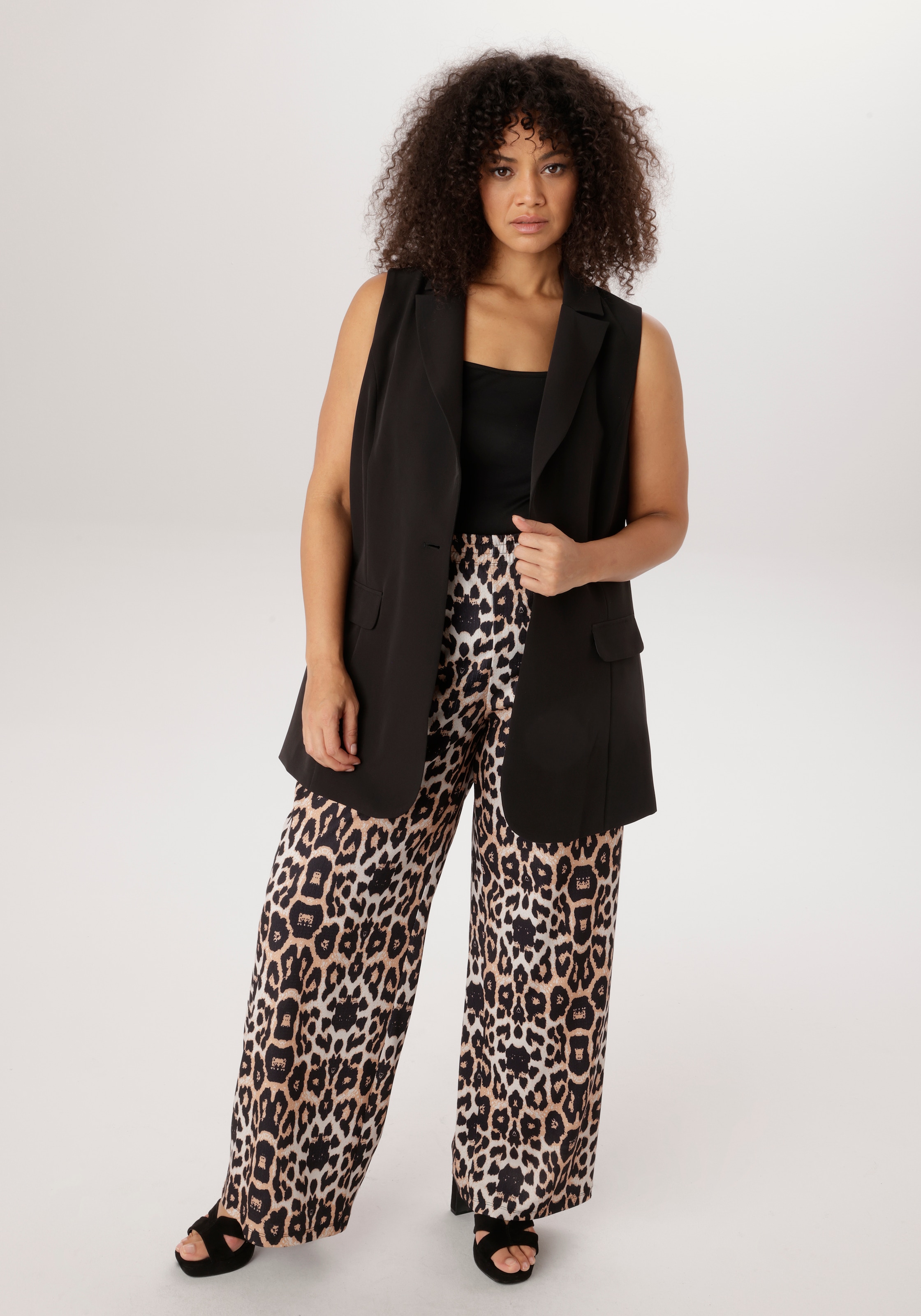 Aniston PLUS Schlupfhose  in trendigem Leoprint