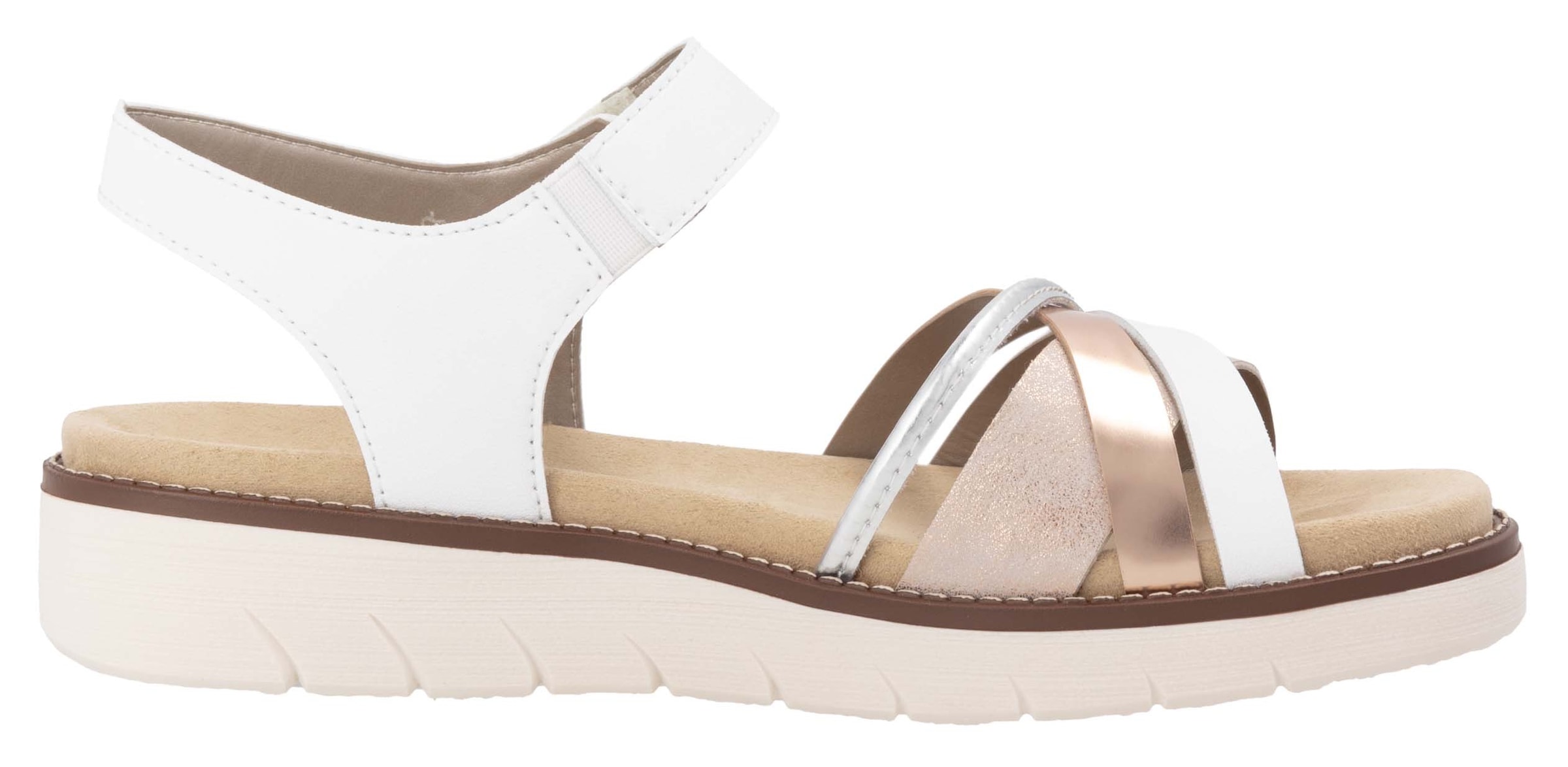 Remonte Riemchensandale  , Keilabsatz, Sommerschuh, Sandalette mit herausnehmbarer Softeinlage