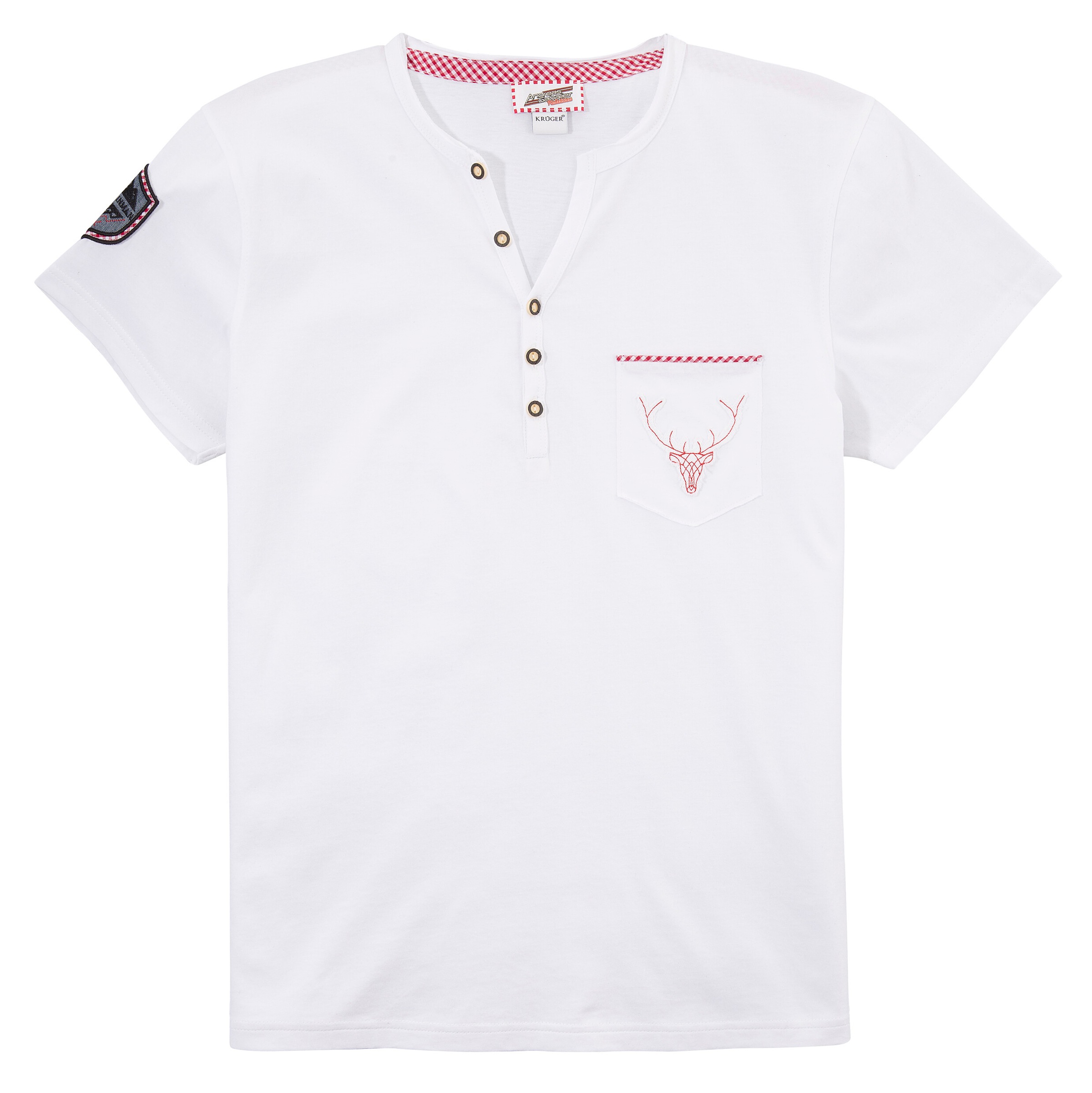 Image of Andreas Gabalier Kollektion Trachtenshirt, Herren mit Wappen-Applikation bei Ackermann Versand Schweiz