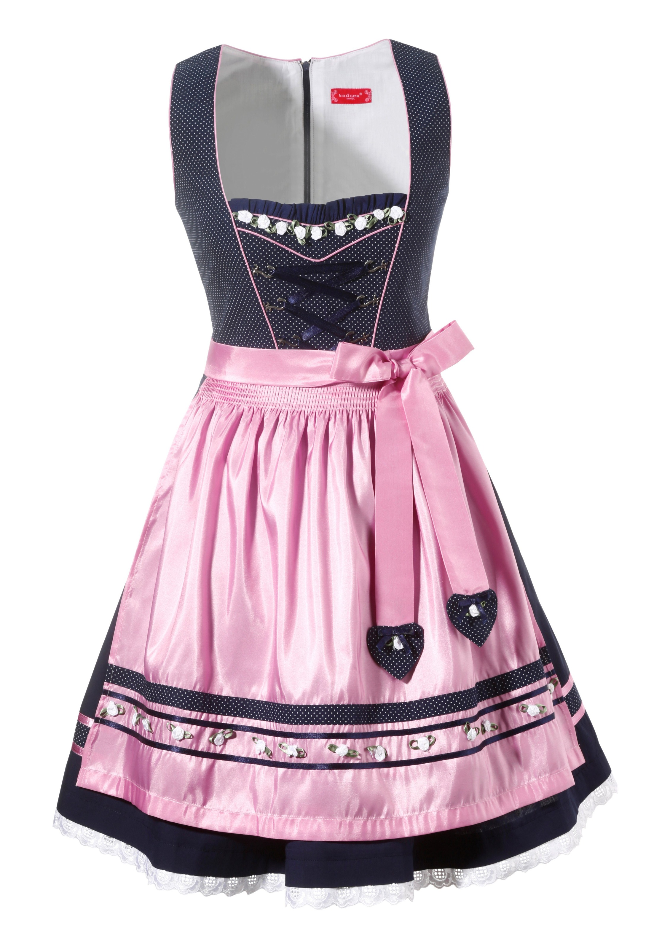 Dirndl kurz mit Rosenapplikation, Krüger Madl