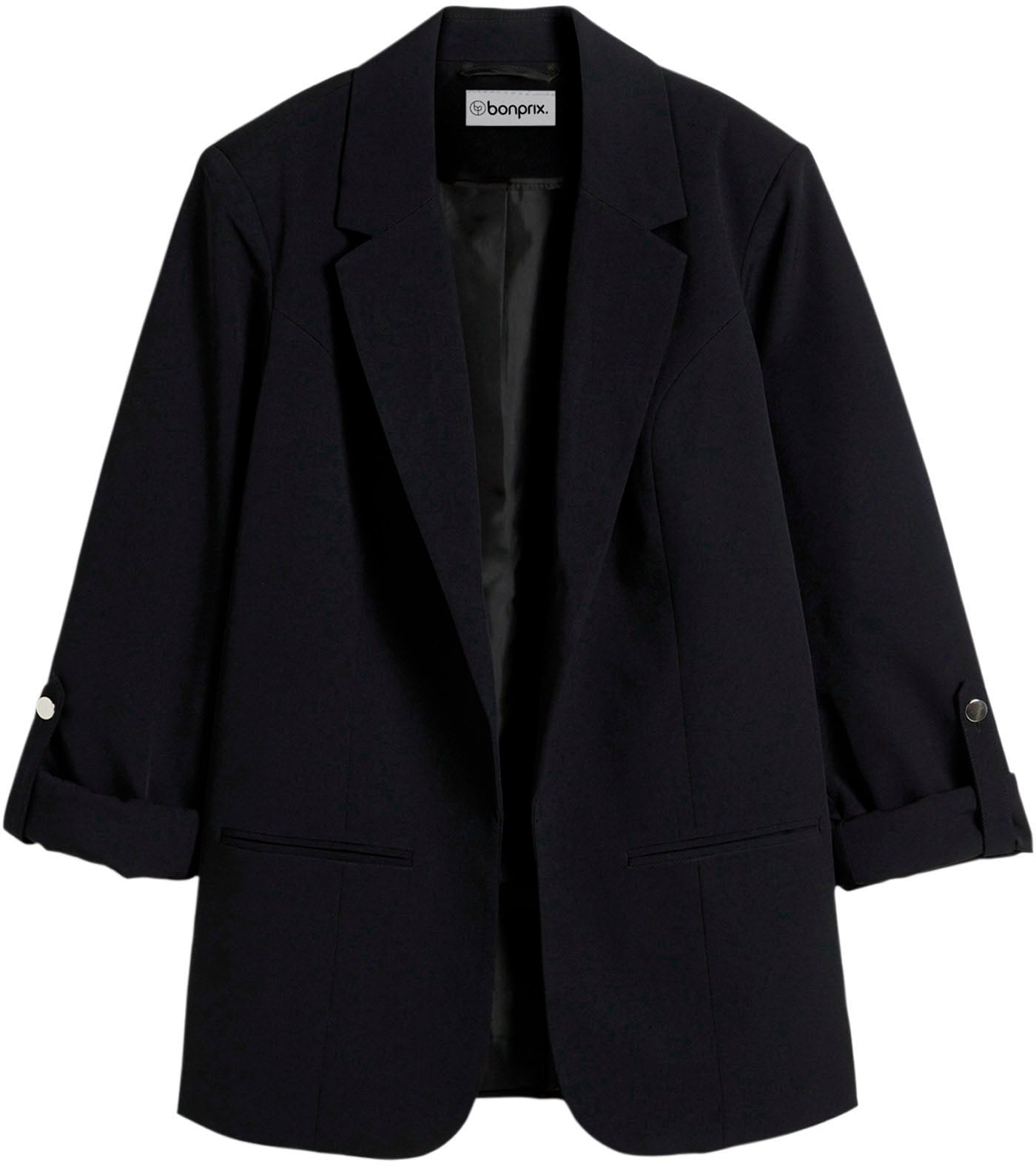bonprix Veste blazer »Blazer« mit klassischem Reverskragen, mit Stretch-Material, Krempelärmel