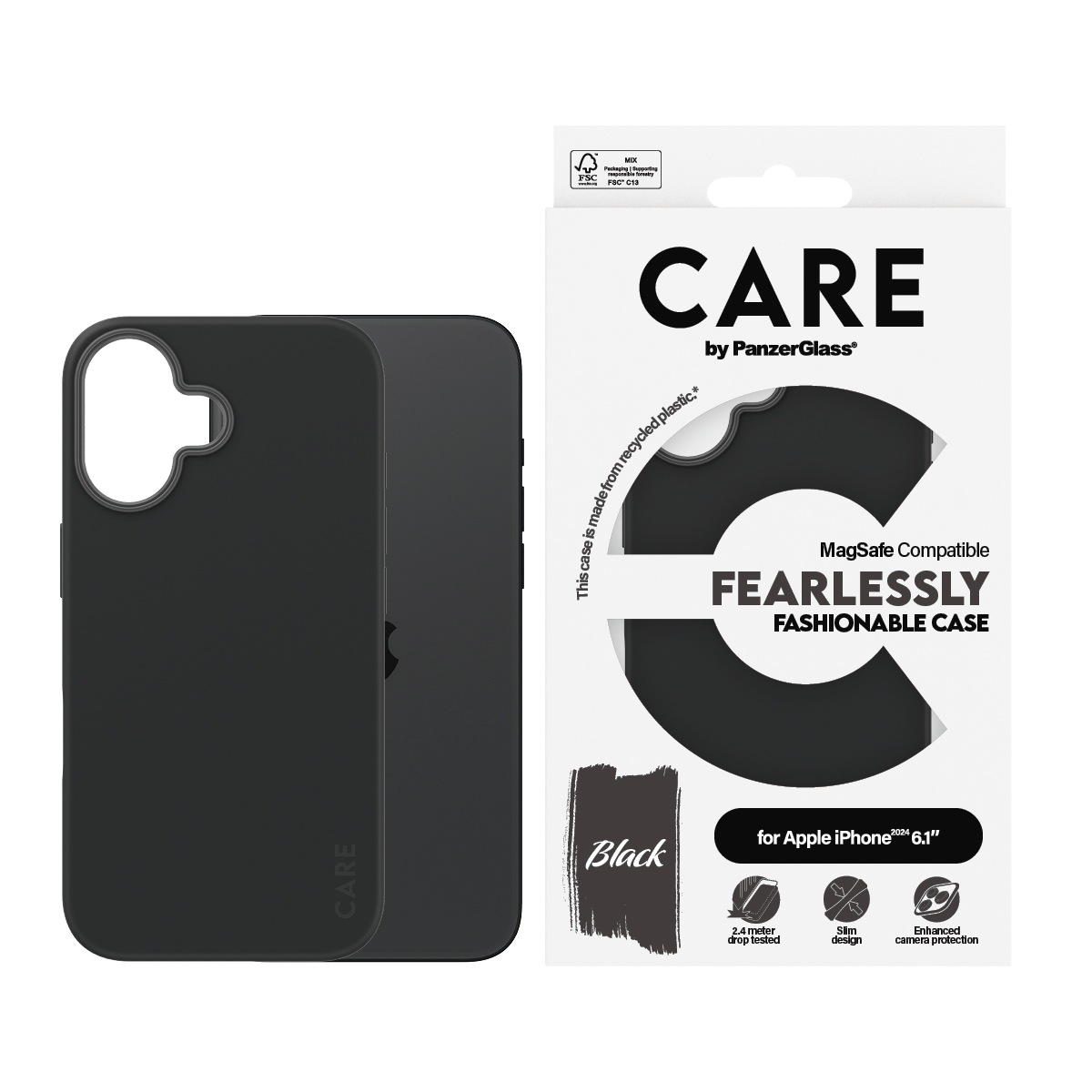 Image of CARE by PanzerGlass Handyhülle "Fashionable Case für Apple iPhone 16" Backcover, Schutzhülle, Handyschutzhülle, Case, Schutzcase, stossfest
