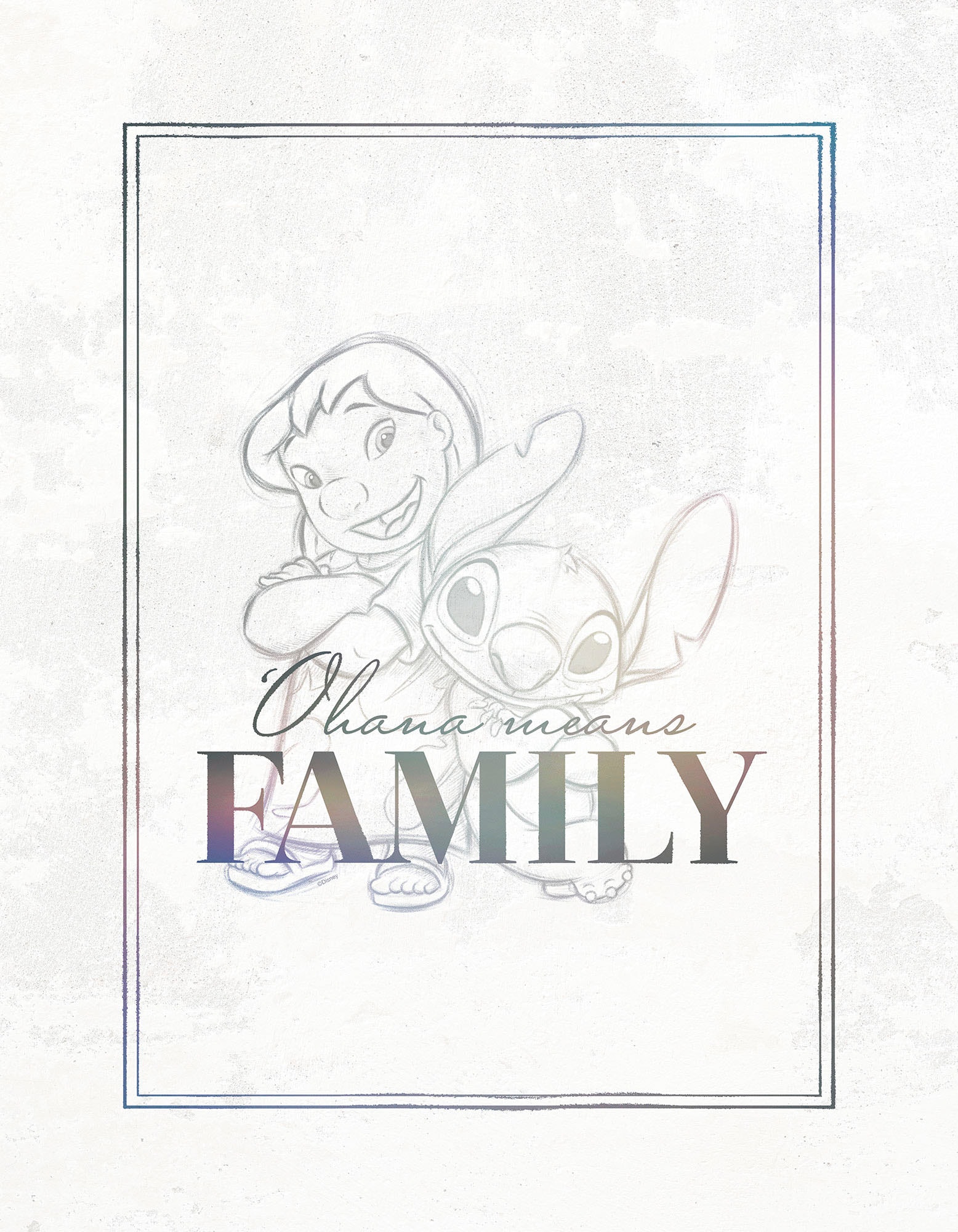 Komar Leinwandbild »Lilo & Stitch Family Goals - Grösse 30 x 40 cm«, Disney, (1 St., 30 x 40 cm (Breite x Höhe), Keilrahmenbild mit Echtholzrahmen, Kinderzimmer