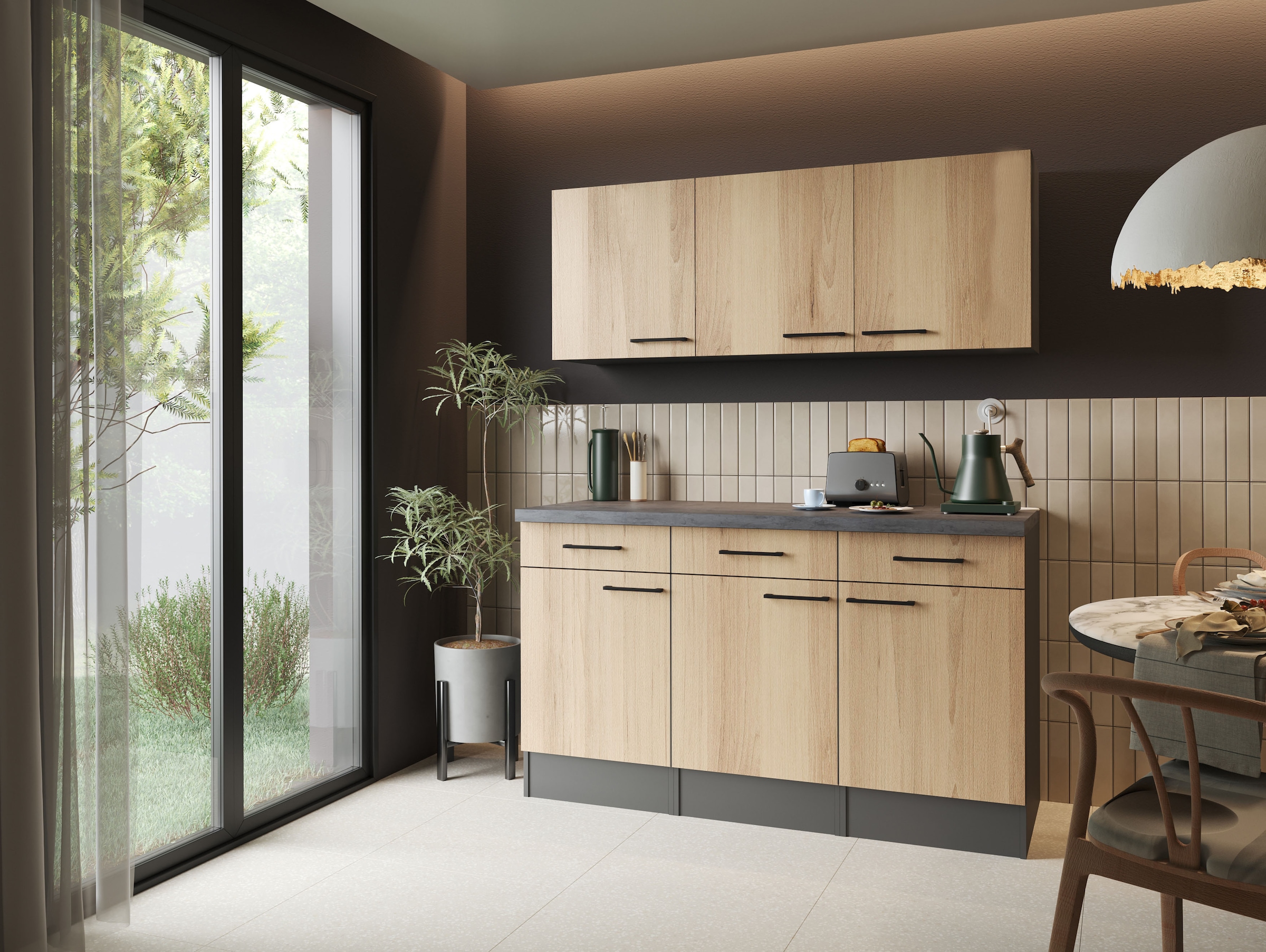 RESPEKTA Sideboard »Oliver« zerlegt, mit Soft Close Funktion, inkl. Oberschränke, Breite 150 cm