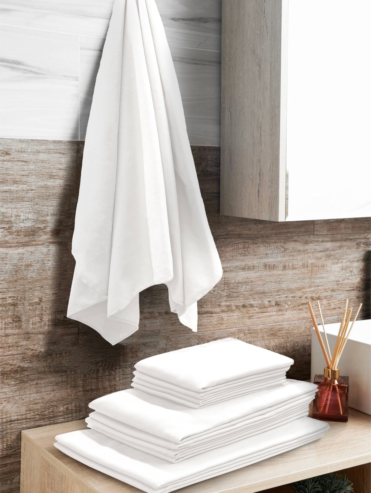 my home Handtücher »Xavi, 4 Teile, ideal als Sporthandtuch, Reisehandtuch, Strandtuch« diverse Grössen, sehr leicht, kompakt, schnelltrocknend, Mikrofaser