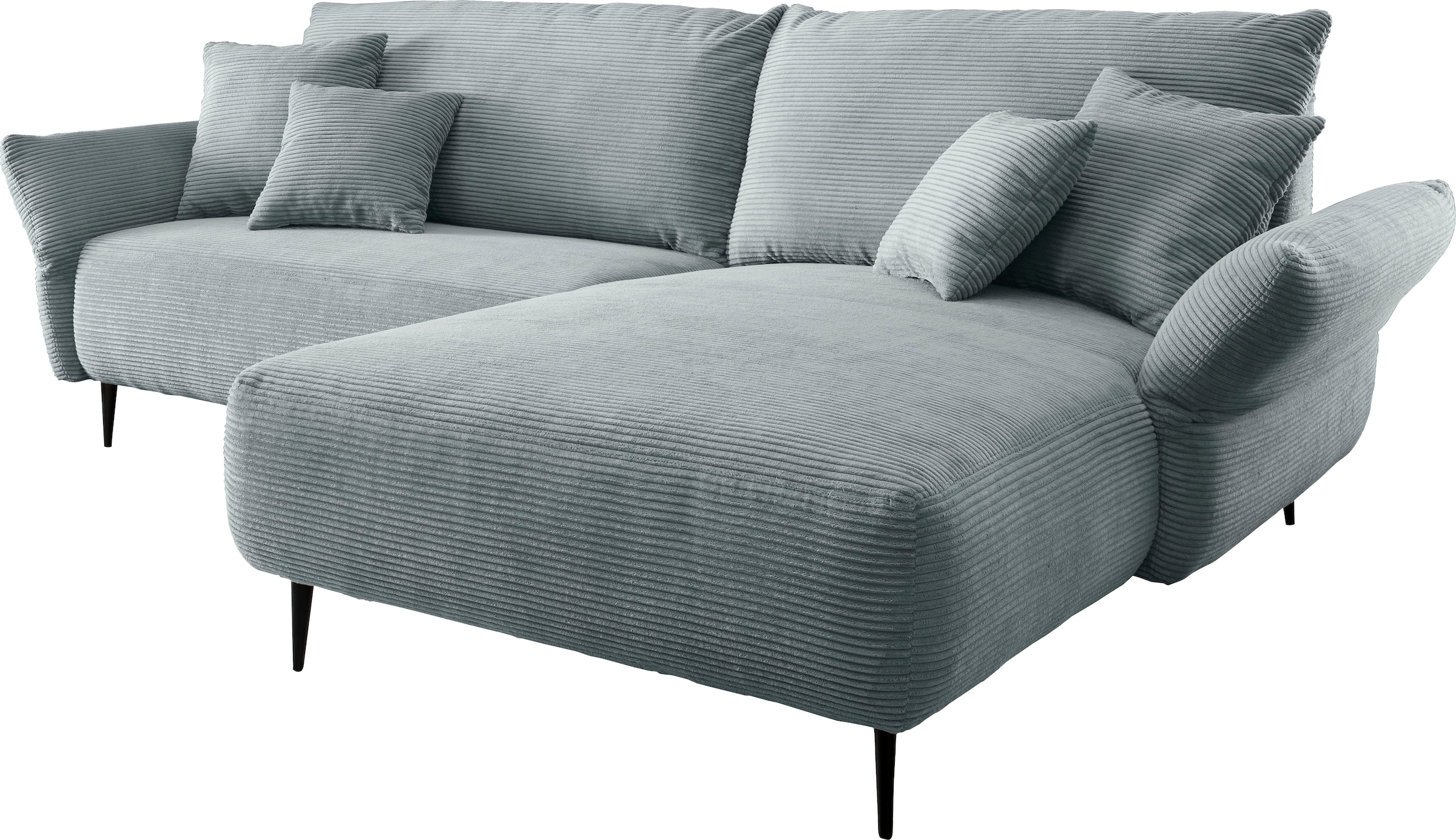 INOSIGN Ecksofa »Amarena L-Form«, inklusive Armlehnenverstellfunktion, 4x Zierkissen gratis