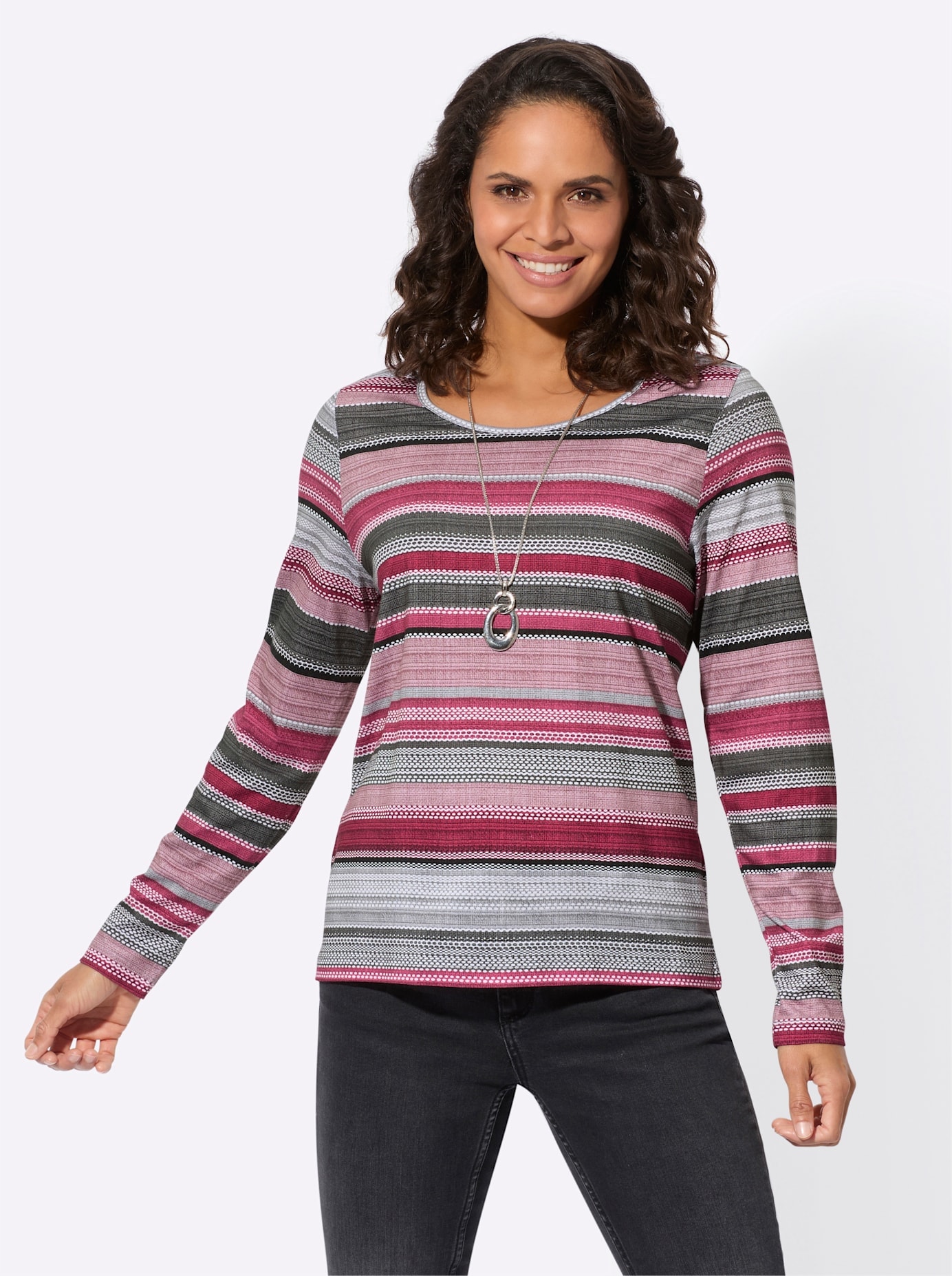 Casual Looks Langarmshirt »Druck-Shirt«, (1 tlg.)