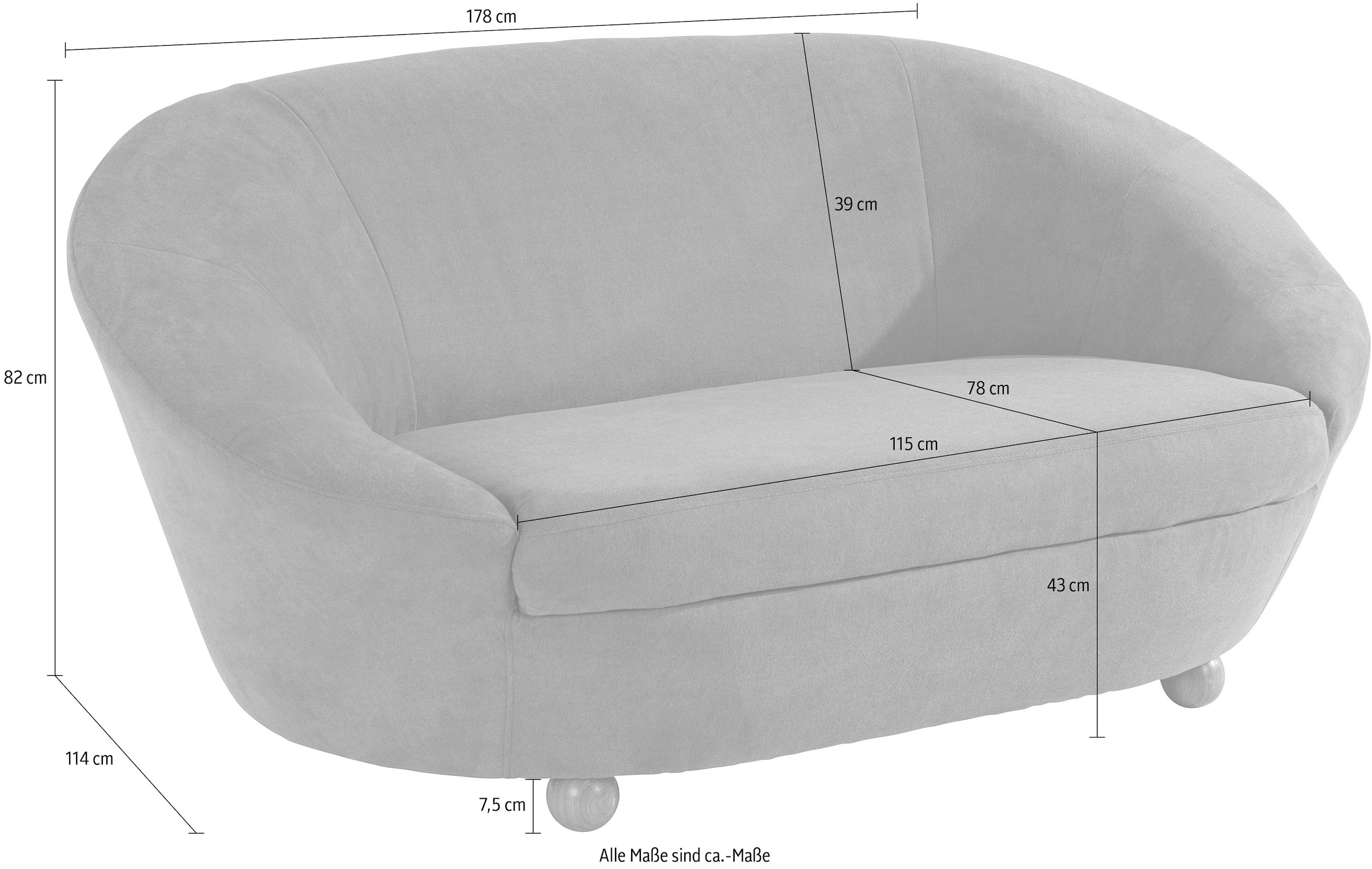 LOOKS by Wolfgang Joop Canapé »LooksIV« Rundsofa, in vielen frischen Farben wählbar