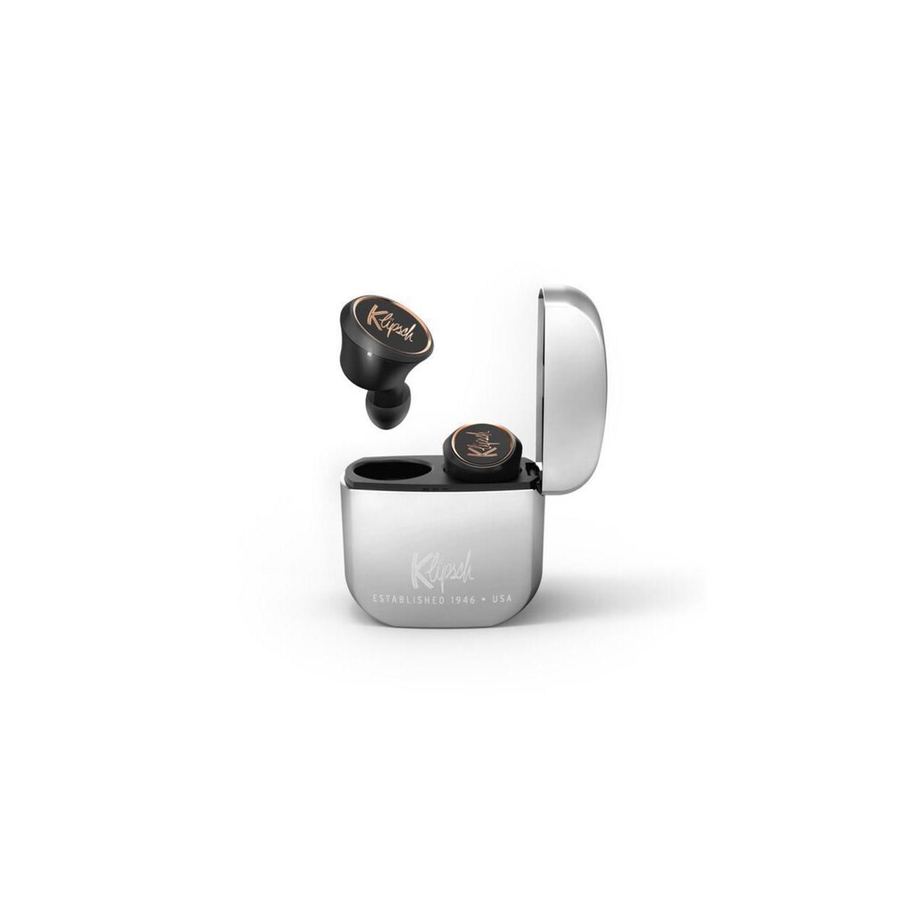 Klipsch wireless In-Ear-Kopfhörer »T5 True Wireless Silber Schwarz«, True Wireless
