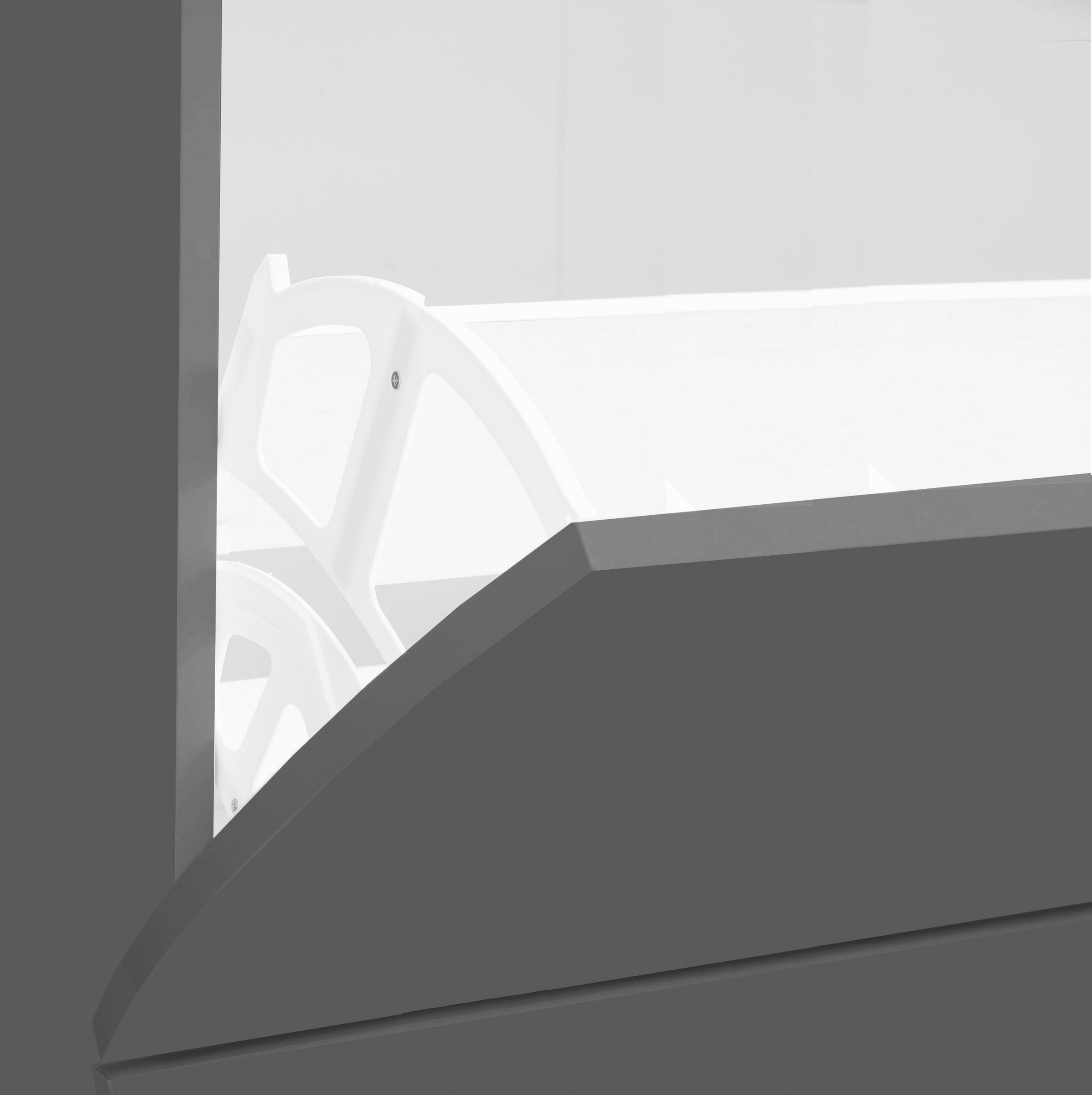 Home affaire Schuhschrank »Schuhschrank mit Klappen / Schuhkommode, Höhe 161 cm« onda 71 cm breit, Anthrazit,mit 4 klapptüren, made in italy