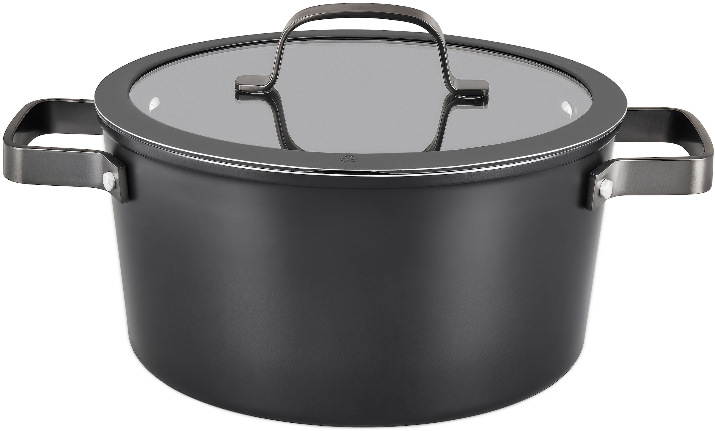 Hanseatic Topf-Set »ALU PRO«, Aluminium, (Set, 9 tlg., Fleischtopf 1x 16 cm / 2x 20 cm / 1x 24 cm, Stielkasserolle 16 cm), mit Griffe aus Edelstahl, Glasdeckel, Induktion
