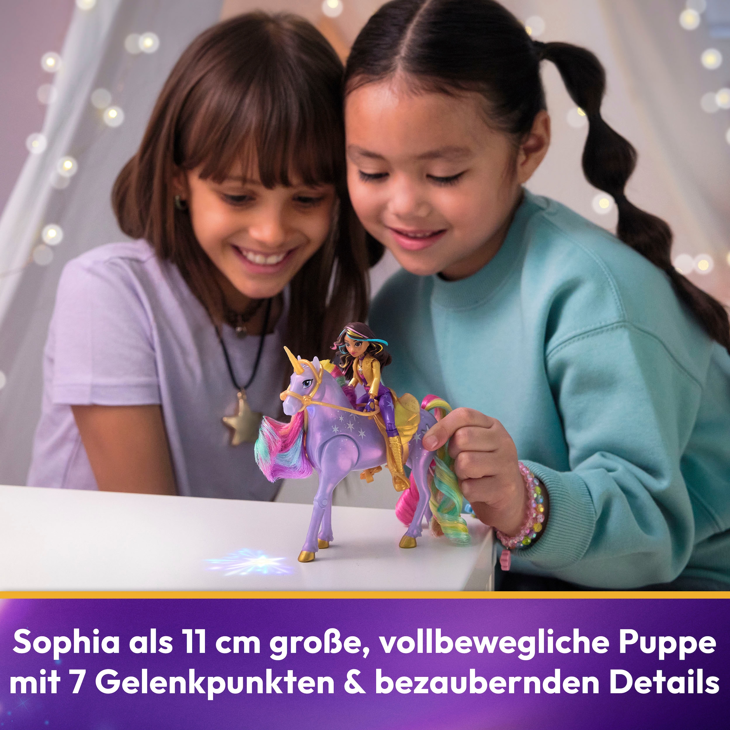 Spin Master Poupée à habiller »Unicorn Academy - Small Doll & Unicorn - Sophia & Light Magic Wildstar«