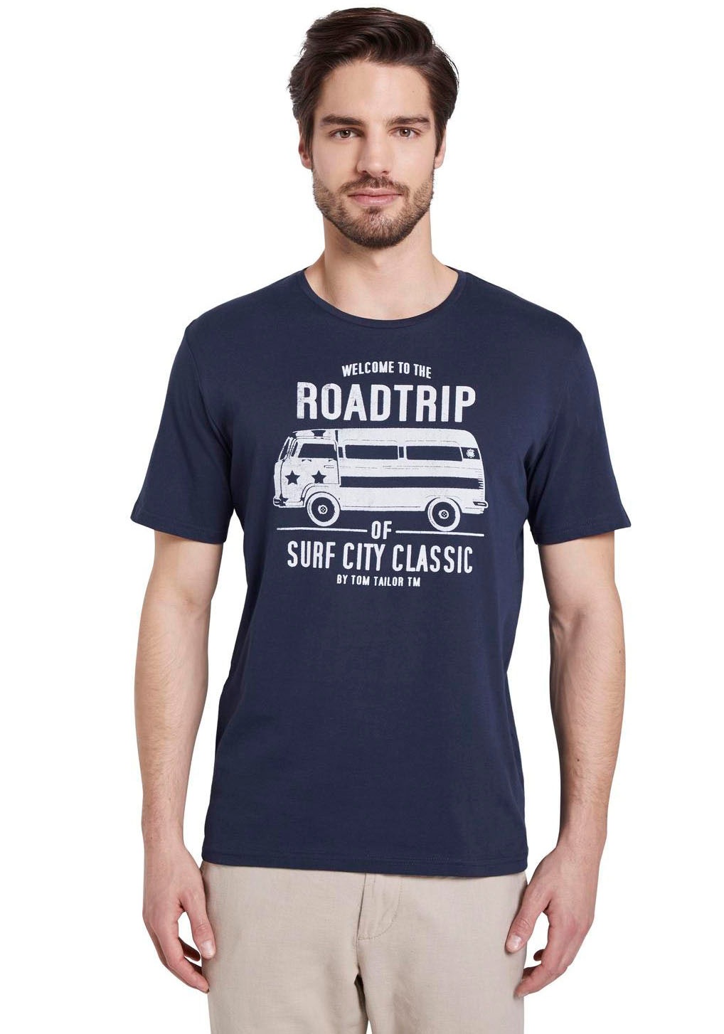 Image of TOM TAILOR Rundhalsshirt, mit grossem Frontprint bei Ackermann Versand Schweiz