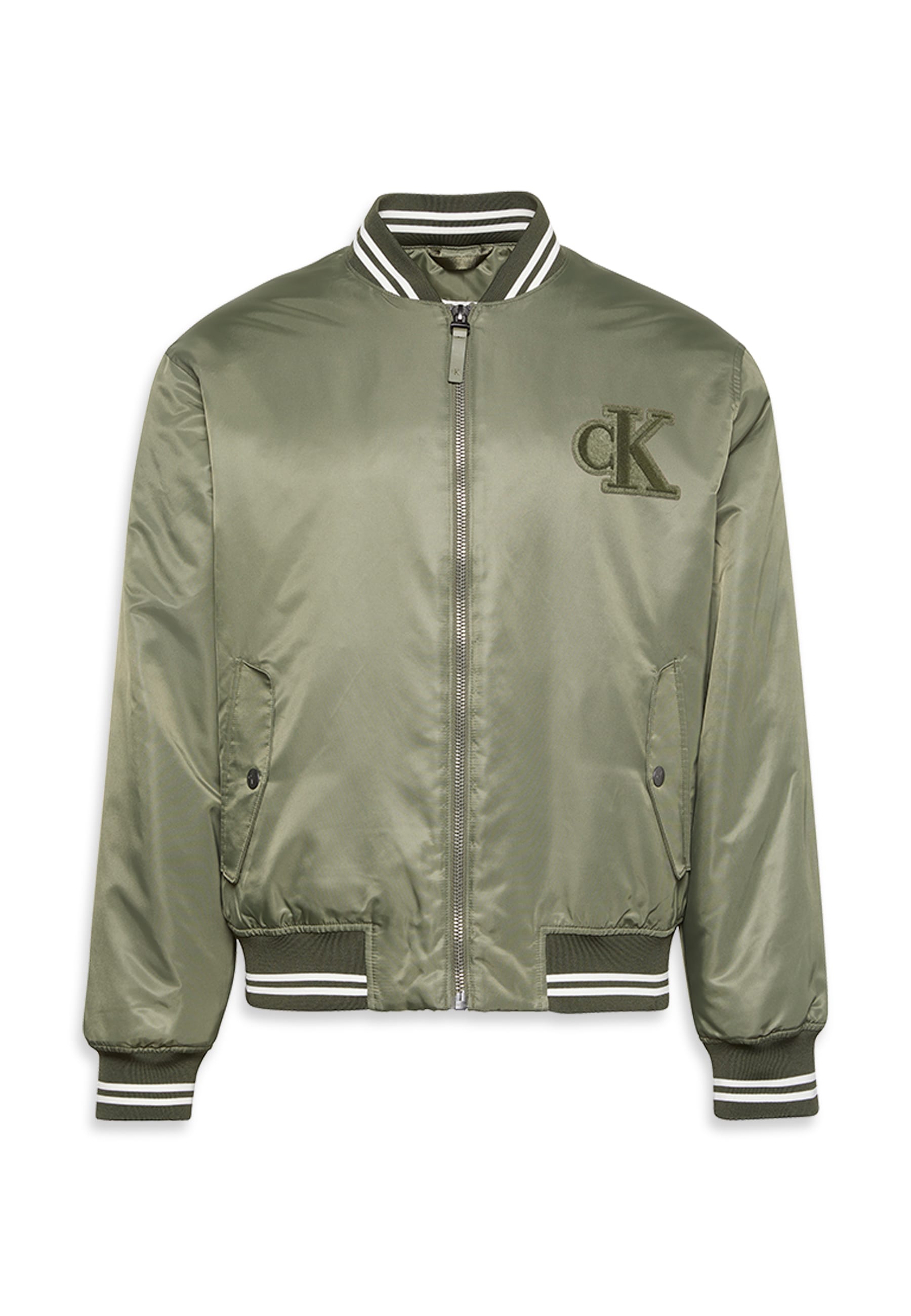 Calvin Klein Collegejacke »LS JEANS TIPPED HERO BOMBER« ohne Kapuze Mit Rundhalsausschnitt, regular fit