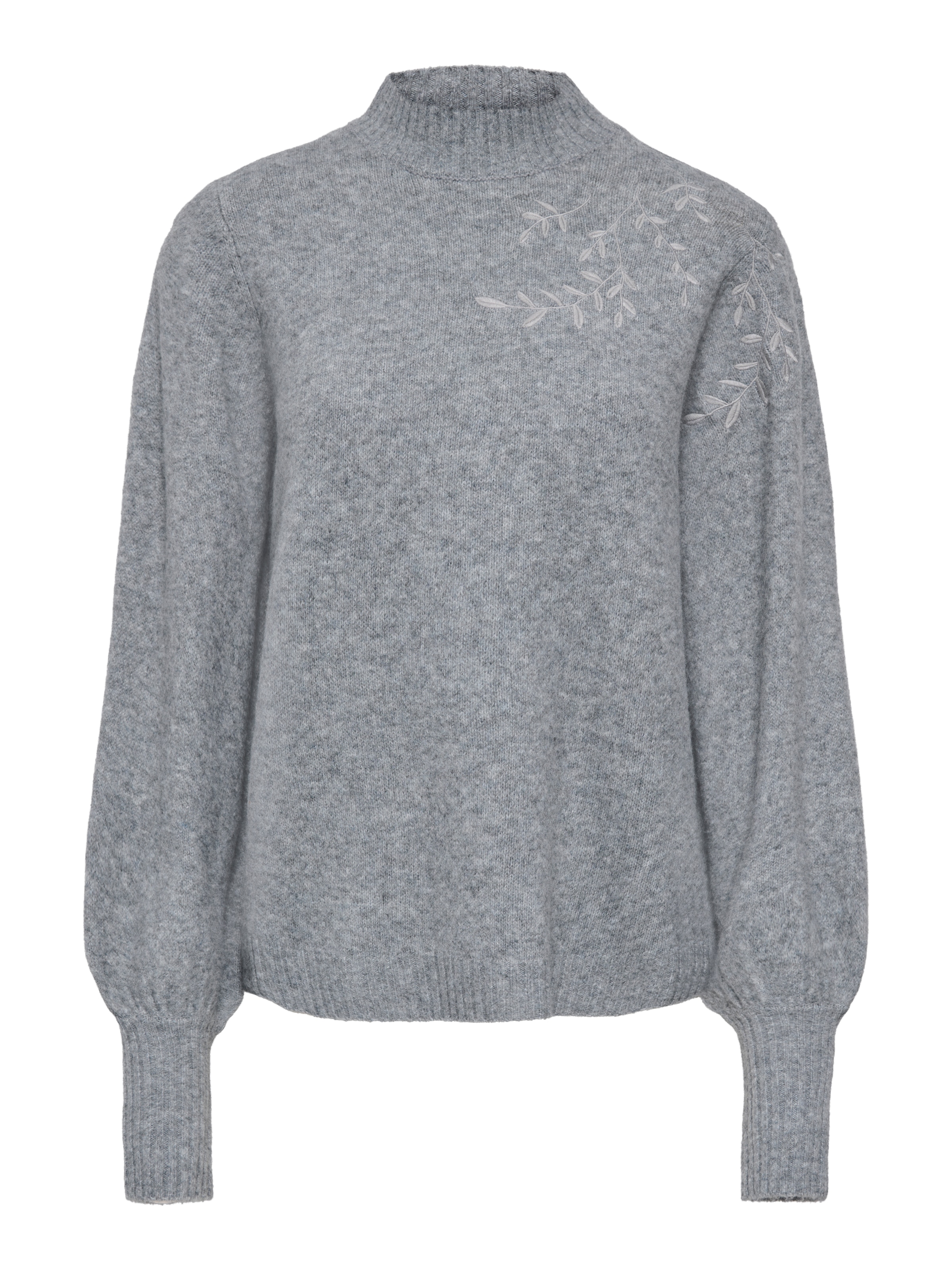 ONLY Strickpullover »ONLBEAUTY LS HIGH NECK EMB KNT« Materialmix mit Wolle und Stretch, regular fit