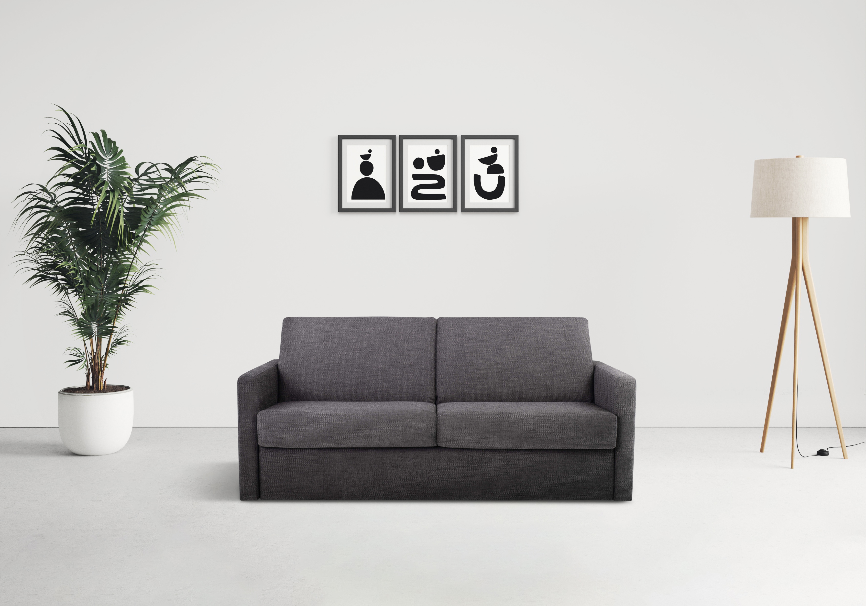 Home affaire Schlafsofa »GOLDPOINT 182cm, Dauerschläfer, Liegefläche 140/200 cm,« 3-Sitzer mit Dauerschläfer-Funktion, Bonell-Federkernmatratze