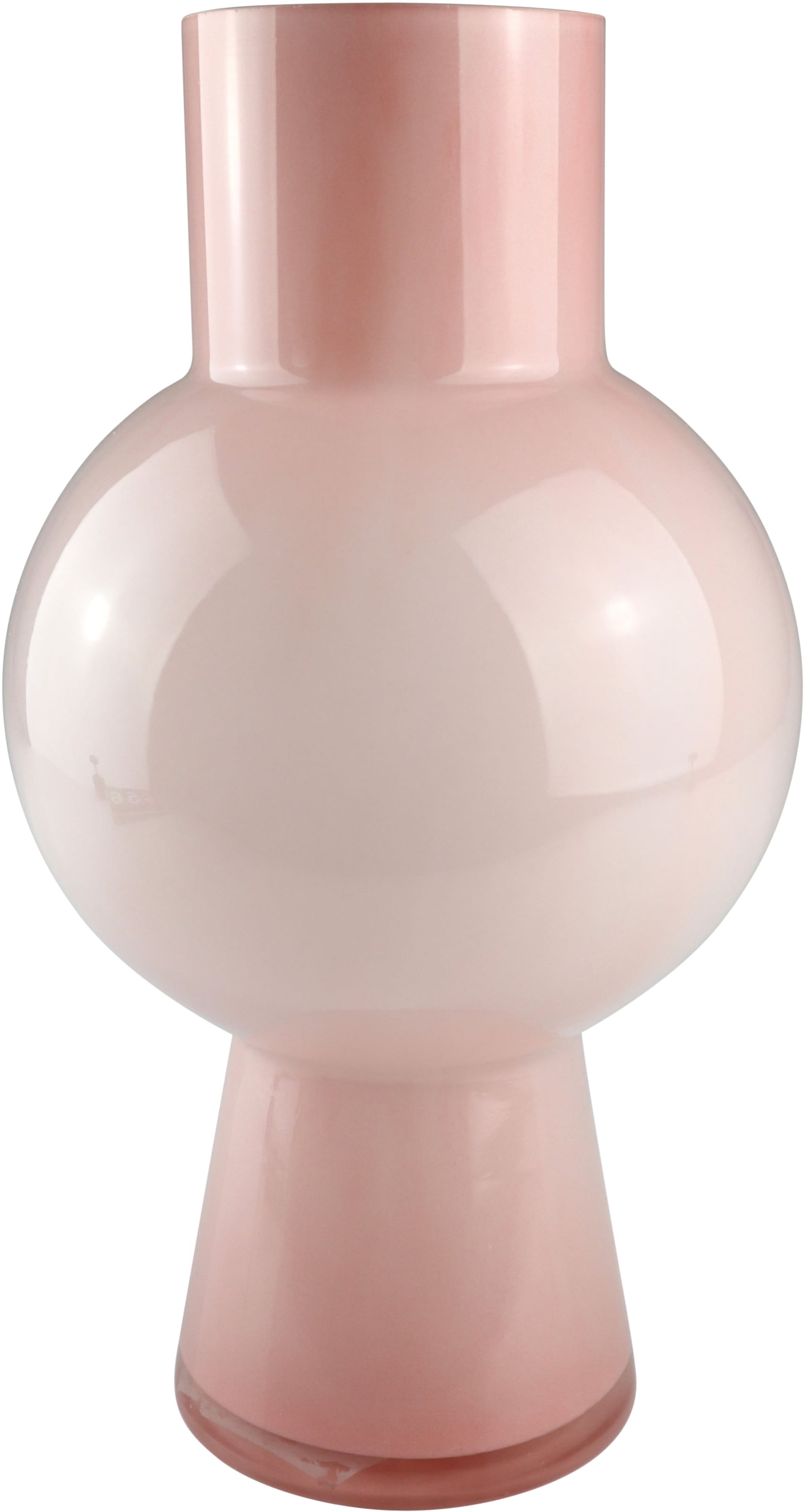 Image of AM Design Dekovase "aus roséfarbenem Glas" verleiht einen sanften Farbakzent