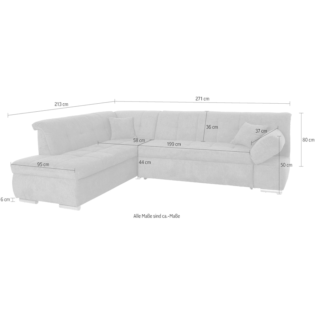 DOMO collection Ecksofa »Mona L-Form«