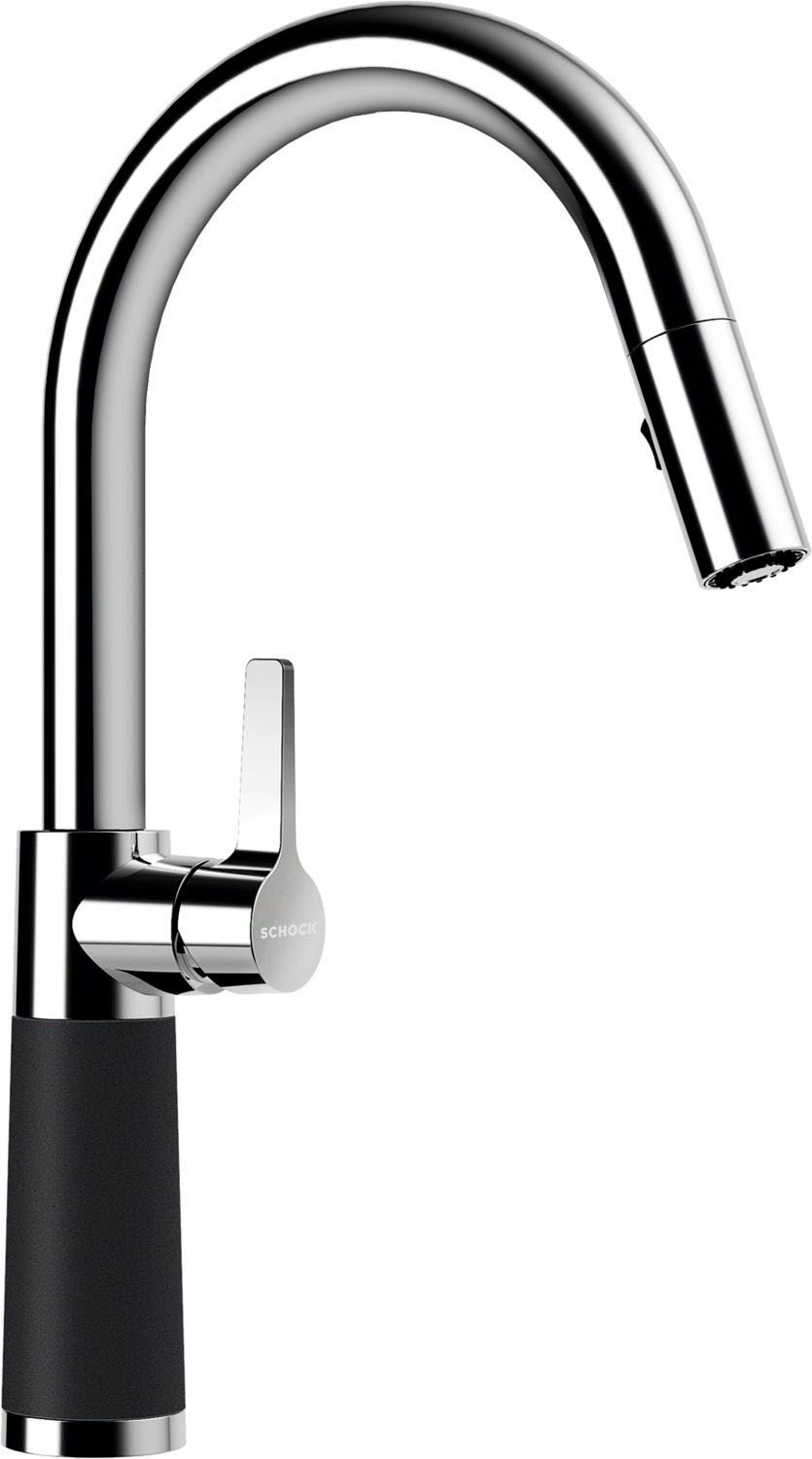 Image of Schock Küchenarmatur "SC-520 SB" ausziehbar, Strahl-Brause, Rückflussverhinderer, Schwenkbereich 120