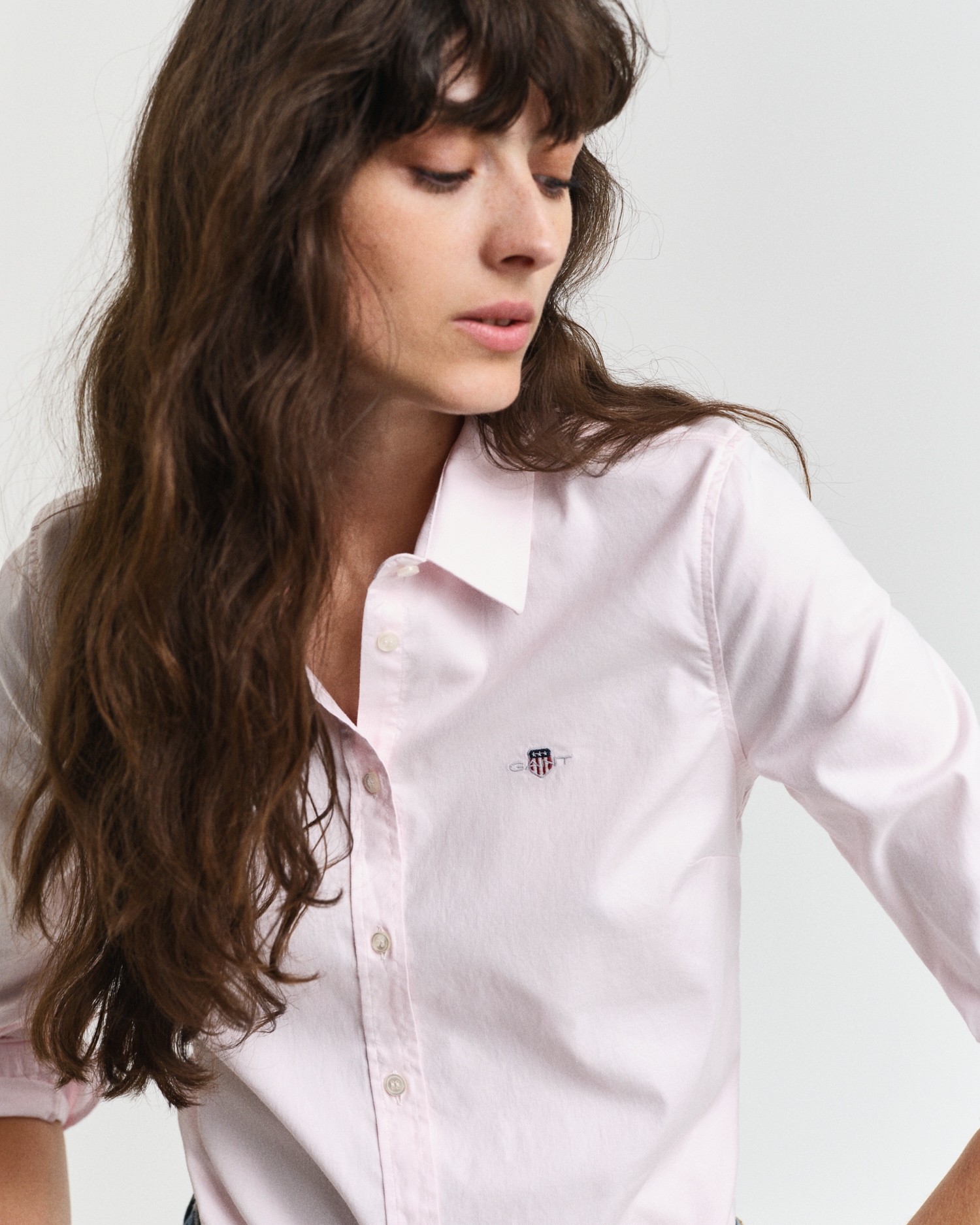 Gant Langarmbluse »New Slim Stretch Oxford Blouse«, für bequemen Sitz u. Bewegungsfreiheit, New Slim Stretch, bügelfrei