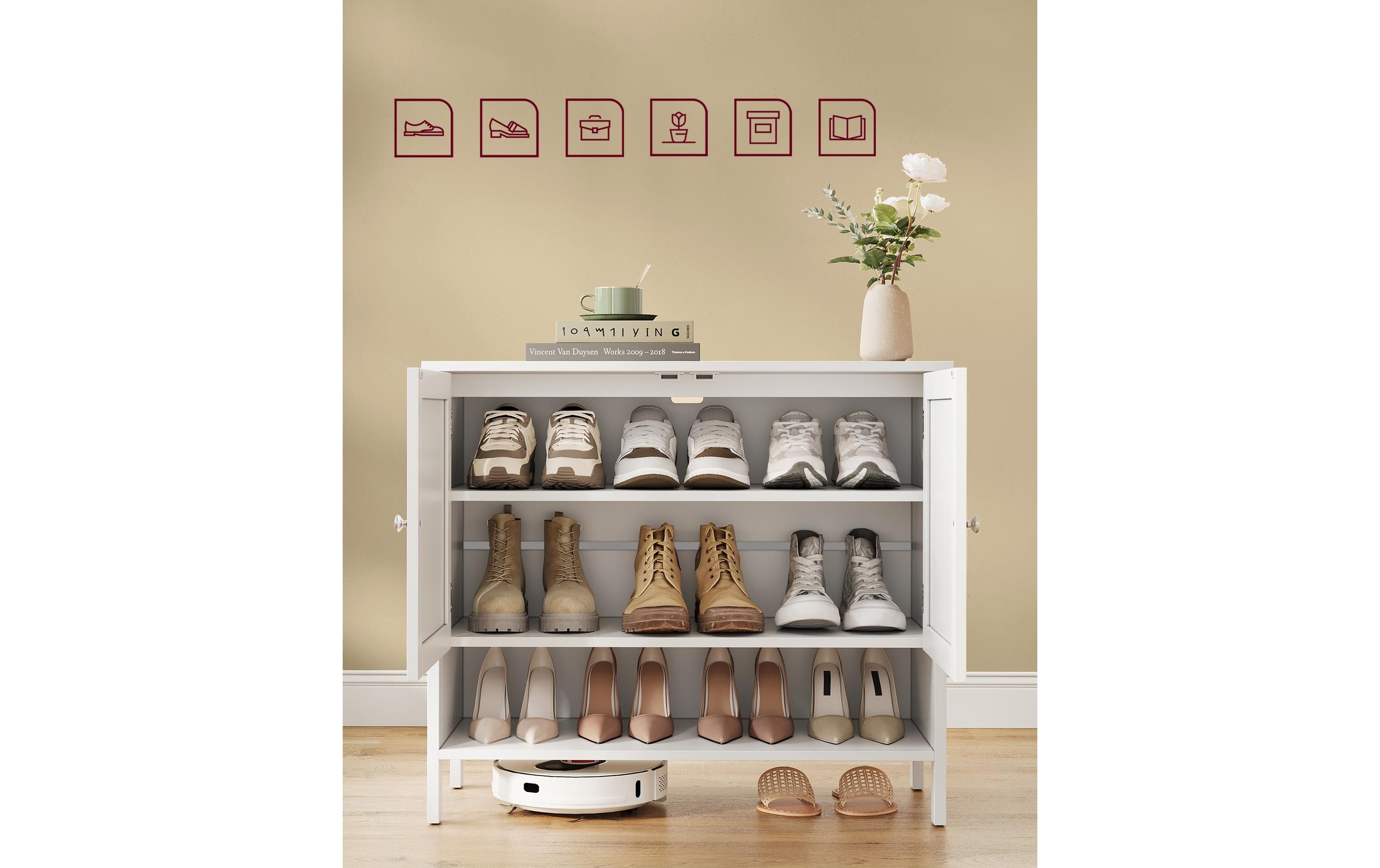 VASAGLE Schuhschrank »Landhausstil«