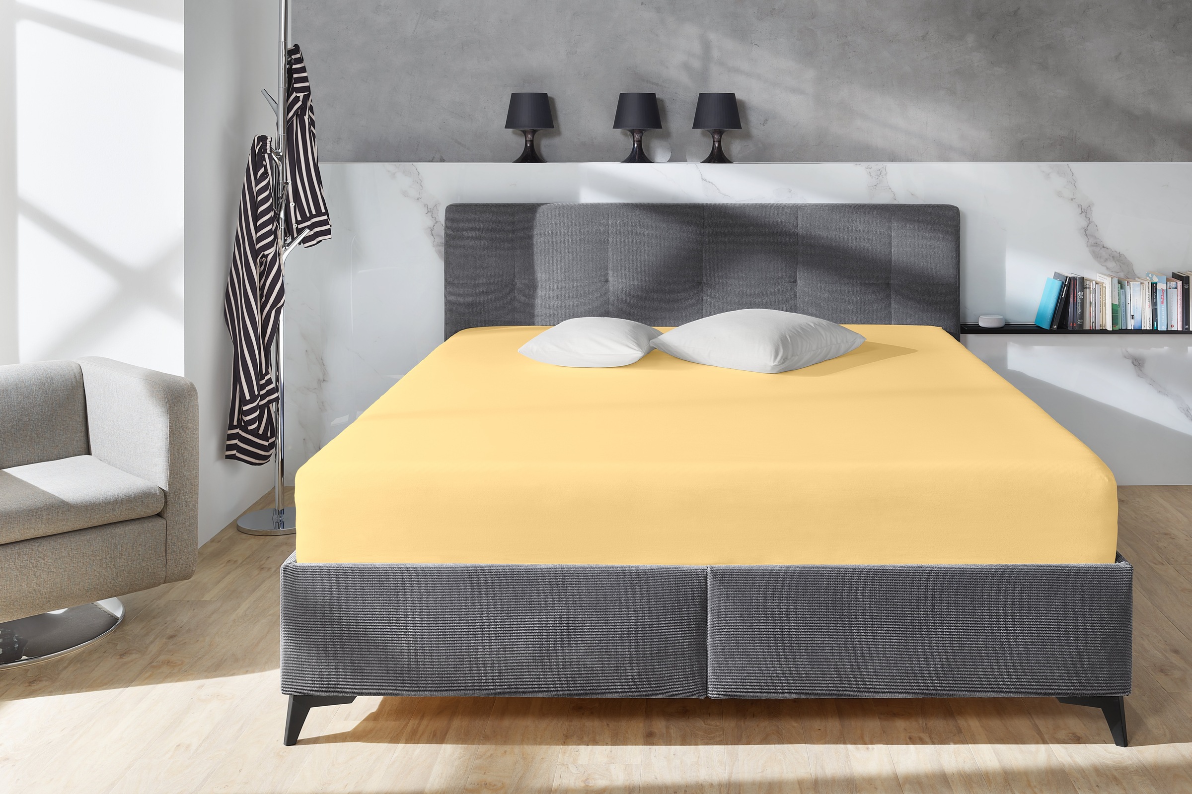 Primera Draps de lit »Elasthan-Feinjersey« PREMIUM, aus 95% gekämmter Baumwolle und 5% Elasthan, bis 28 cm Höhe
