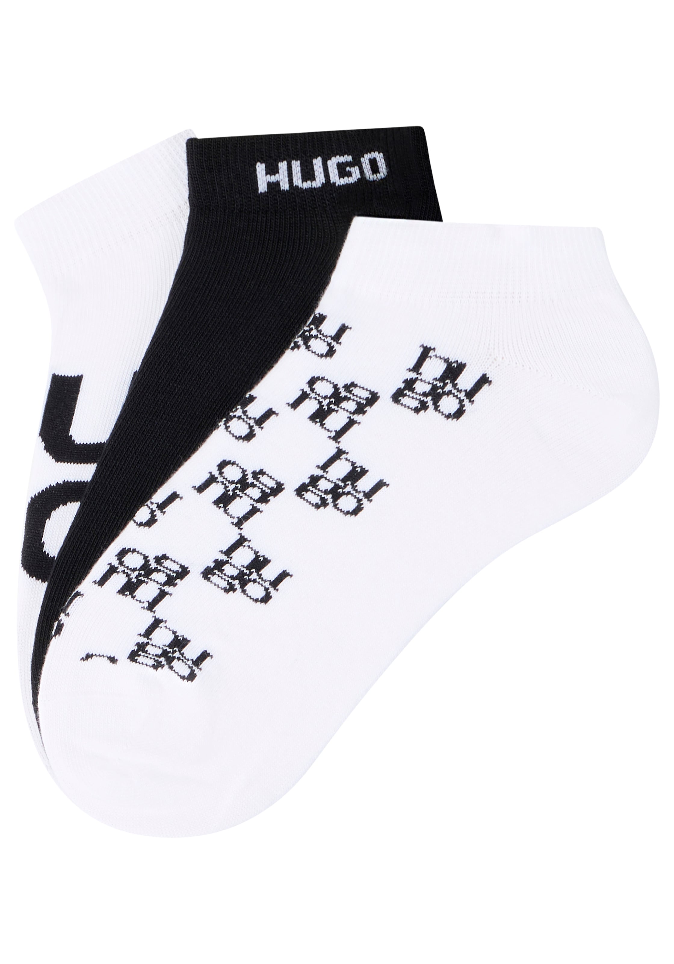 HUGO Underwear Chaussettes de baskets 3 Couple tlg. verstärkte Fersen- und Zehenpartie