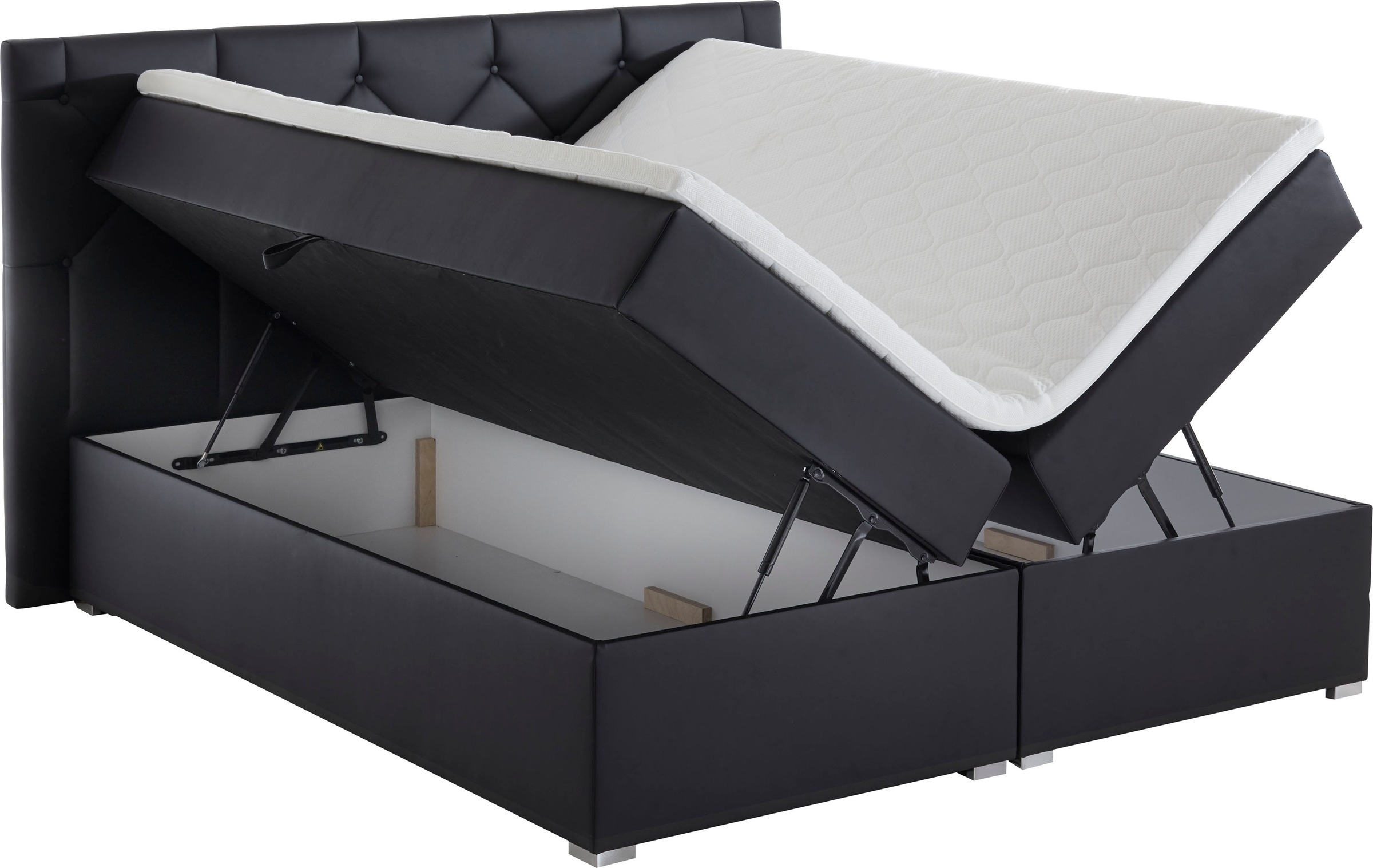 ATLANTIC home collection Boxbett »Meike« mit XXL-Bettkasten und Topper