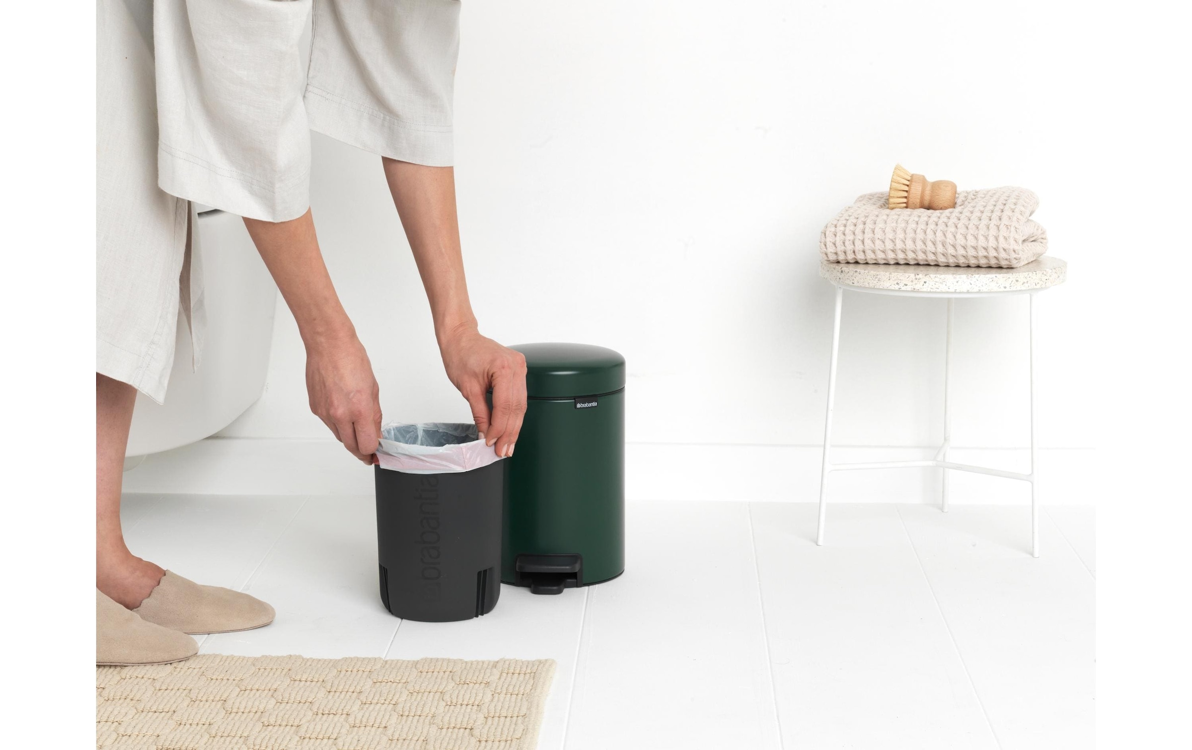 Brabantia Kosmetikeimer »NewIcon 3 l, Dunkelgrün«, 1 Behälter