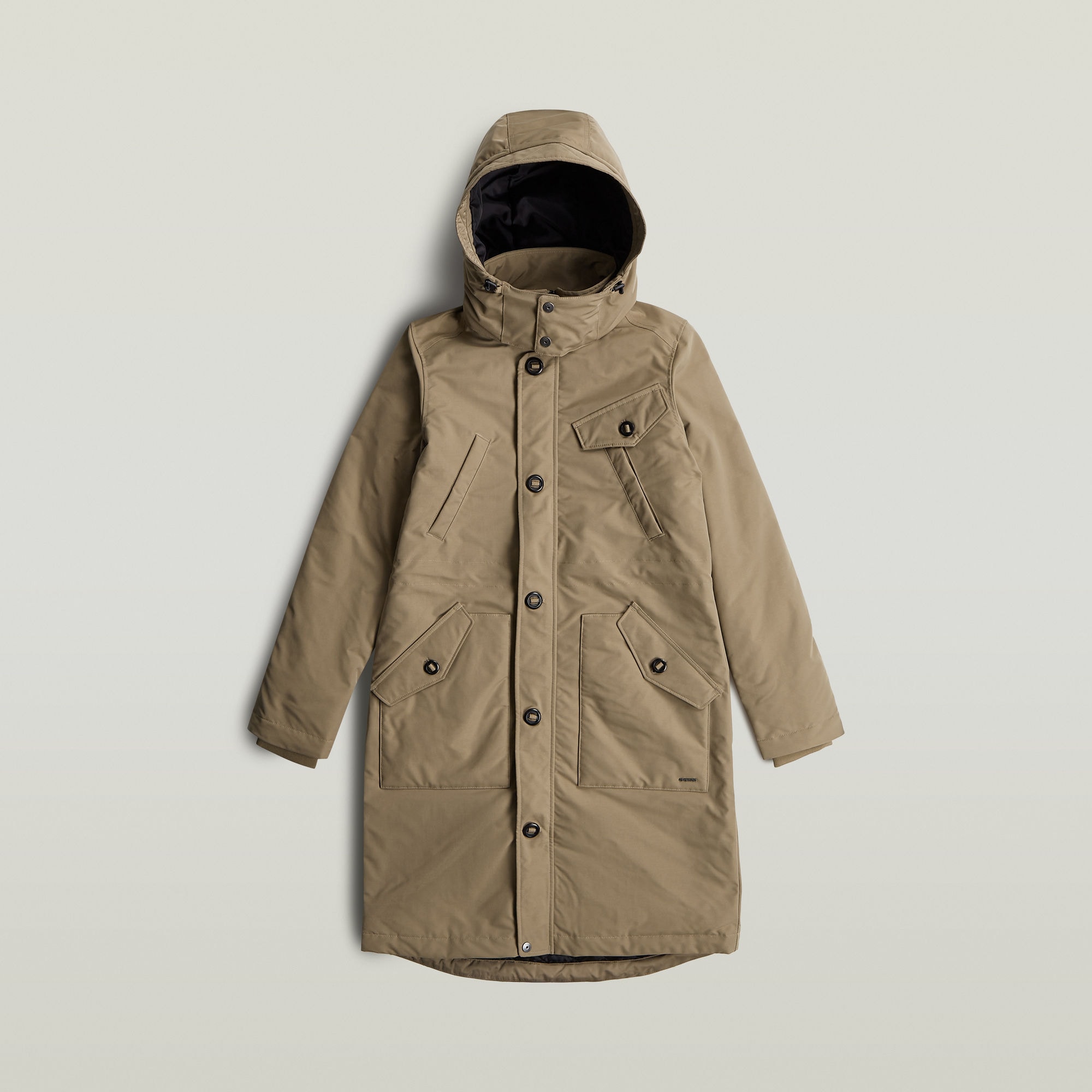G-STAR Langjacke »Vodan long jkt wmn« mit Kapuze wärmend wattiert, mit verstellbarer Taille