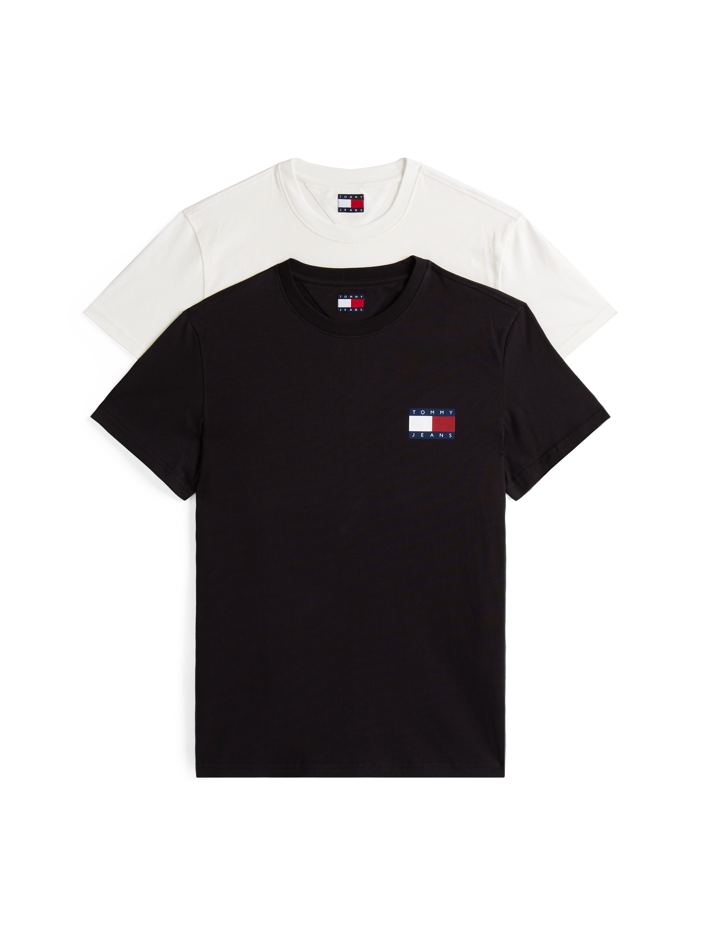 Image of Tommy Jeans T-Shirt "TJM SLIM 2PACK ESS FLAG TEE" 2 Stk.