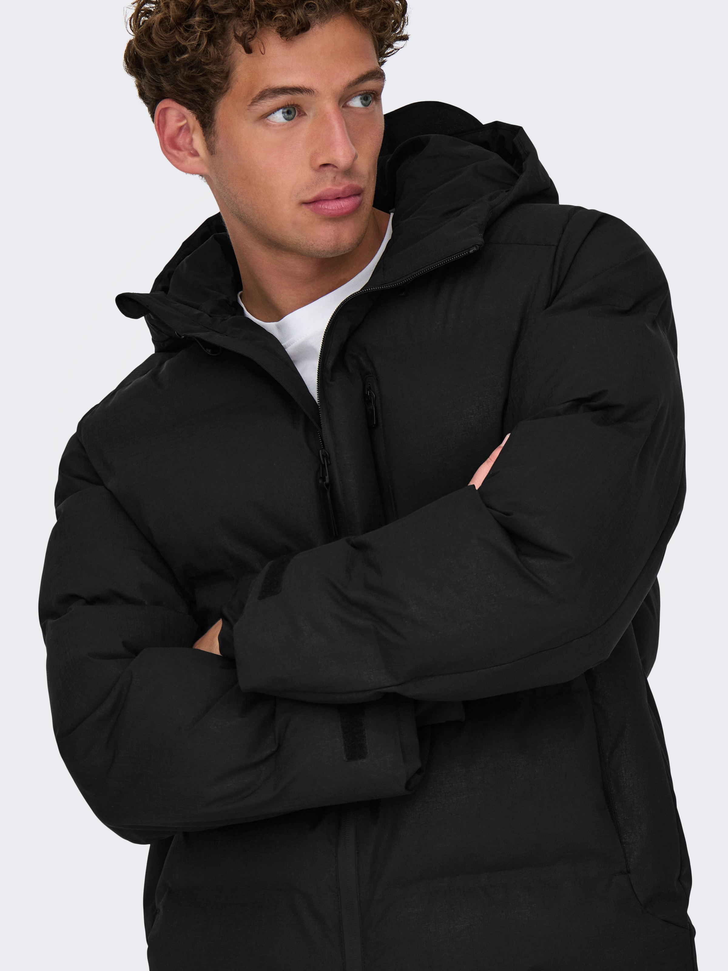 ONLY & SONS Steppjacke »ONSMATHIS PUFFER OTW« mit Kapuze