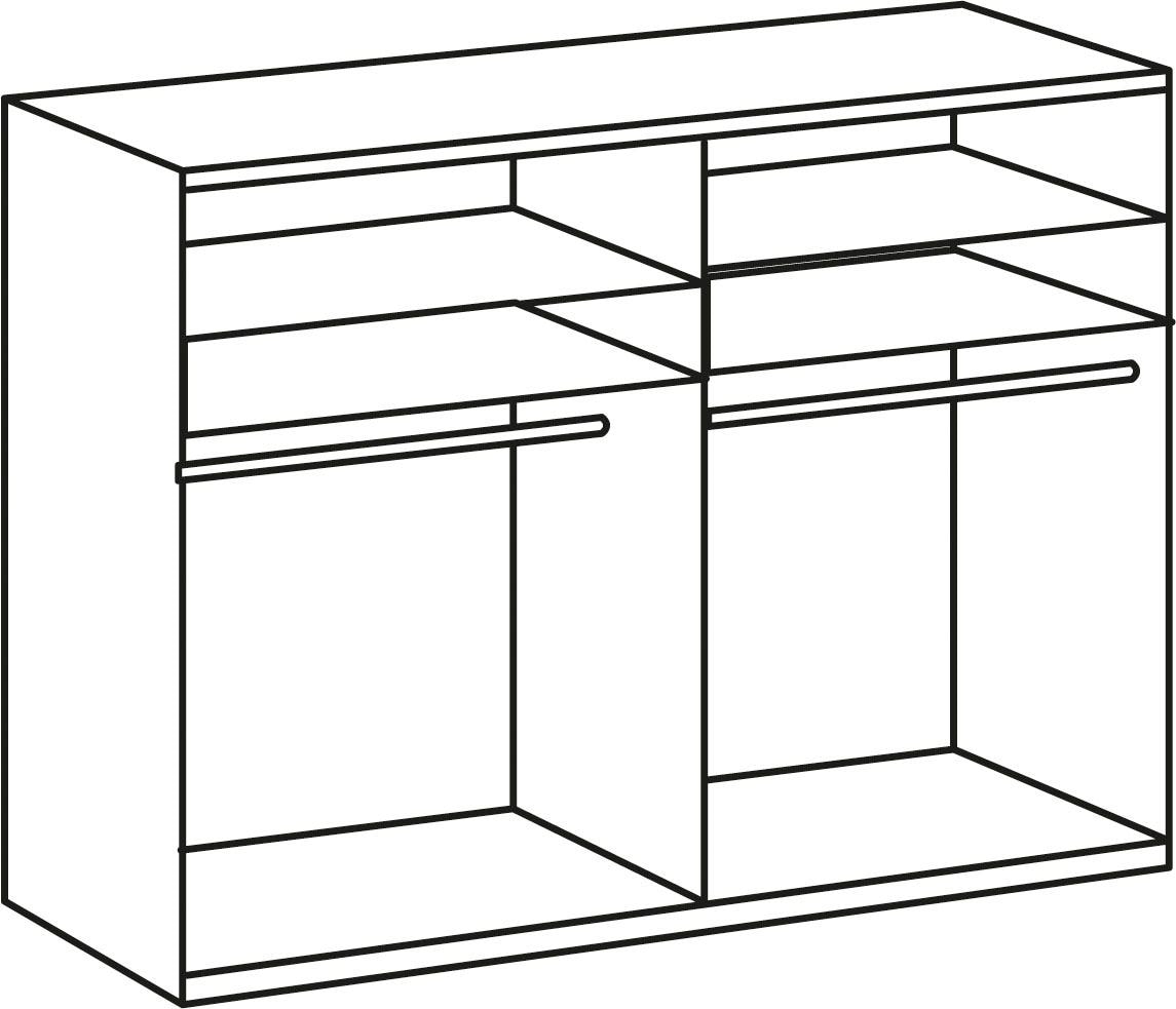 Wimex Schwebetürenschrank »Bramfeld«, mit Glaselementen und zusätzlichen  Einlegeböden günstig kaufen
