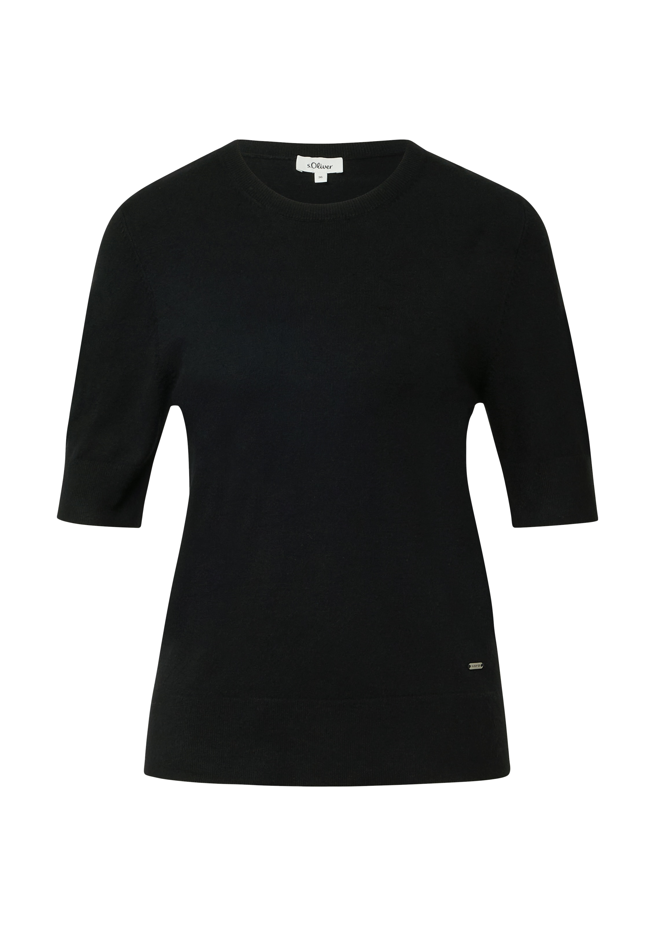 s.Oliver Pull à manches courtes mit Logo Stickerei