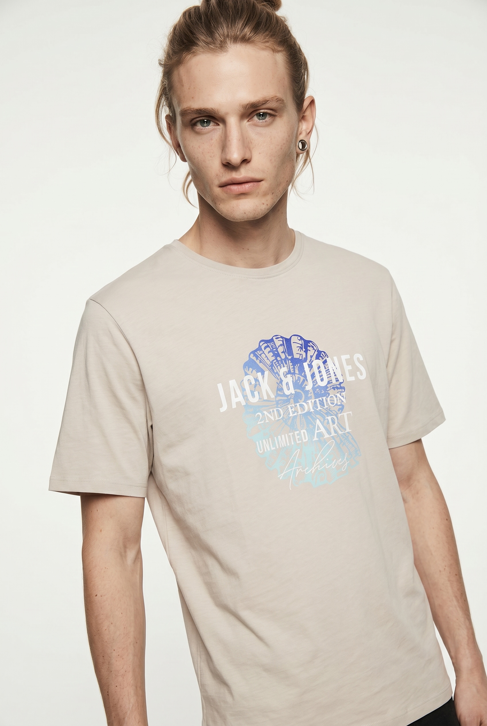 Image of Jack & Jones Rundhalsshirt "JJGRADIENT PRINT TEE SS CREW NECK"