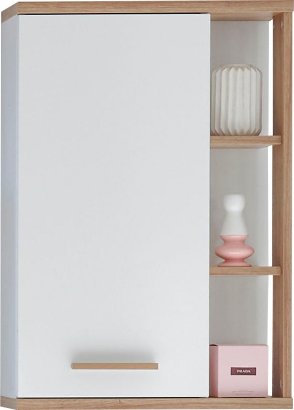 Saphir Hängeschrank »Quickset Badschrank 50,5 cm breit mit 1 Tür und 2 Glas-Einlegeböden« Badezimmer-Hängeschrank inkl. Türdämpfer, Holzgriffe