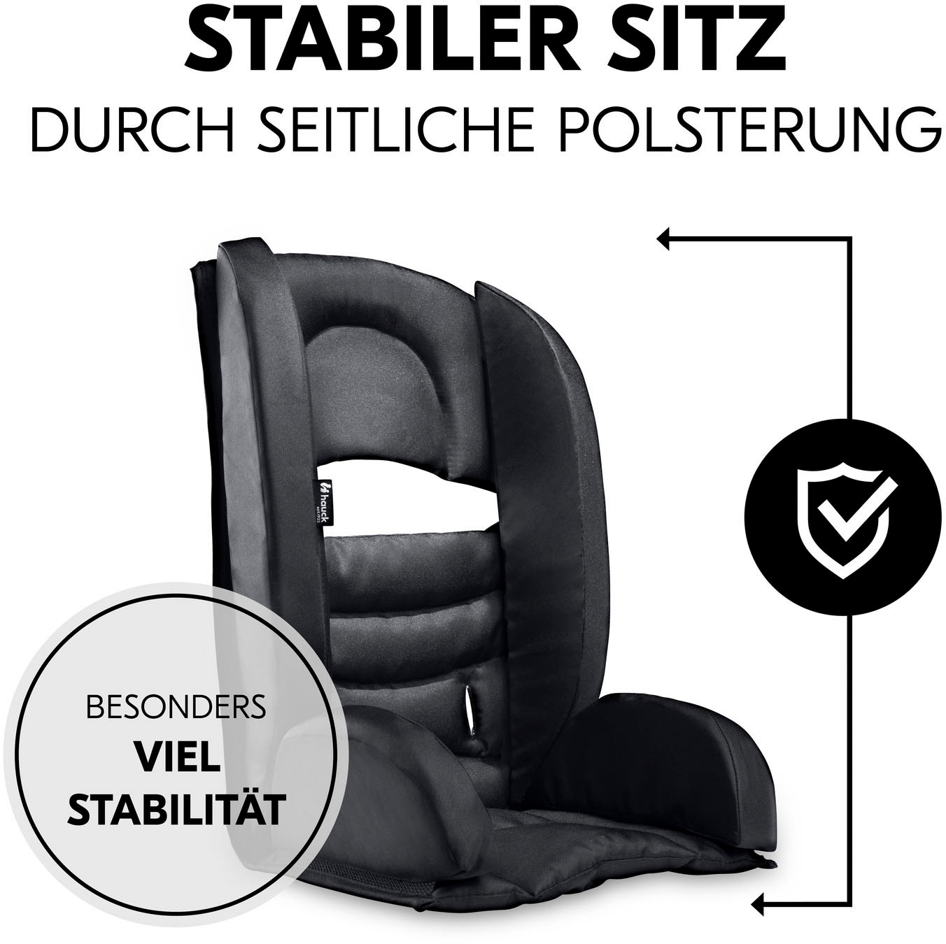 Hauck Réducteur de siège »Sitzverkleinerer für Fahrradanhänger, Black« universal