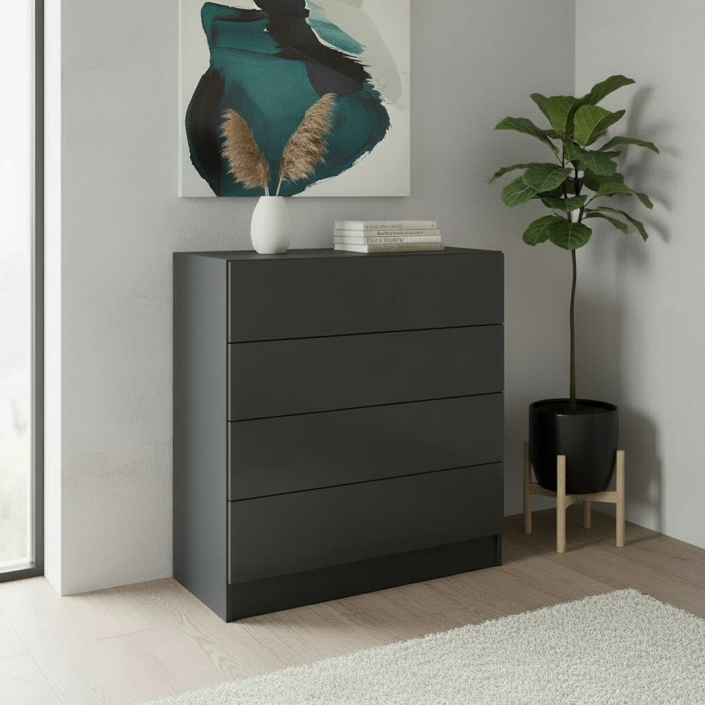 Image of borchardt Möbel Kommode "Vaasa, Kommode mit 4 Schubkästen auf Kugelführungen"