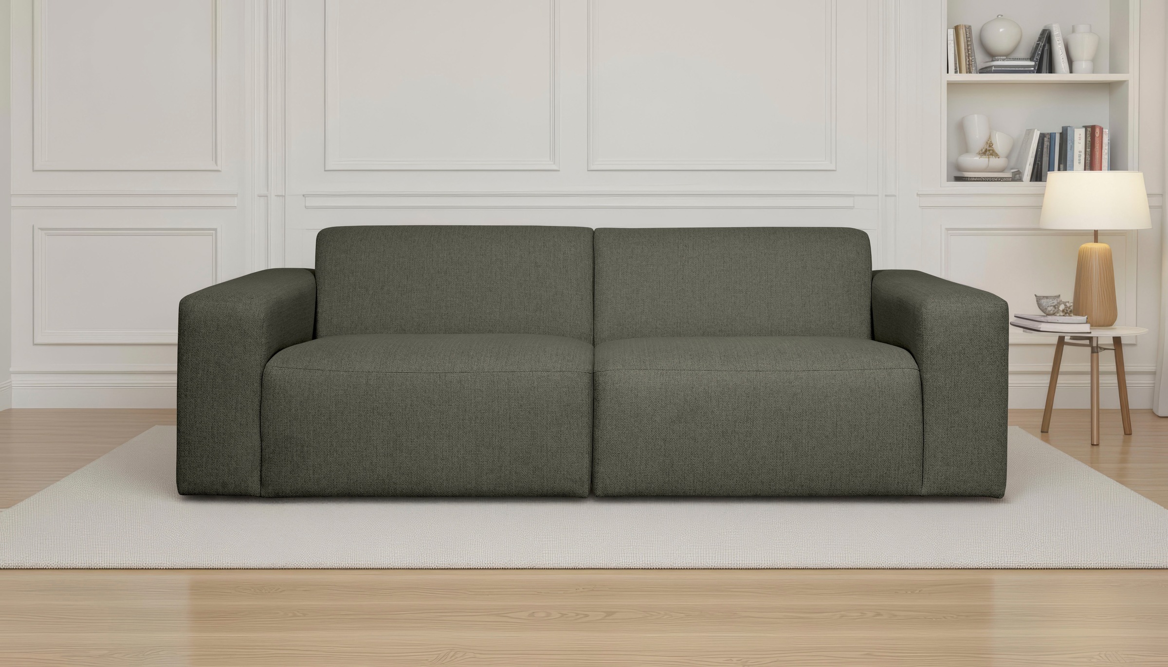 Image of GOODproduct 3-Sitzer "Koa, 228 cm, Modulsofa in Cord, Chenille, Struktur, Webstoff" Designsofa, weicher Lounge-Sitzkomfort, Welleunterfederung, bodentief