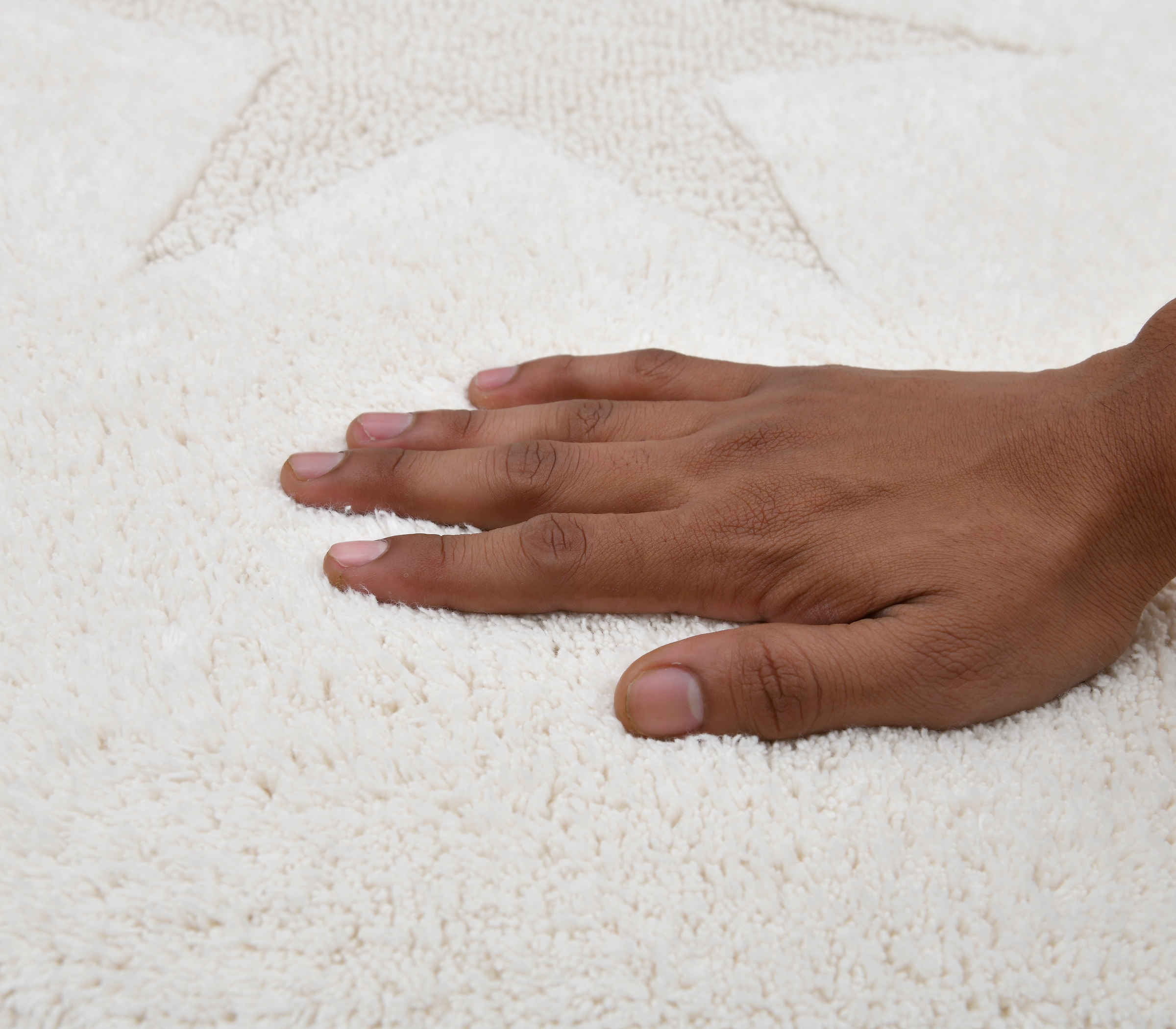 GOODproduct Badematte »Marie, Badvorleger, Badezimmer Teppich« Höhe 13 mm rutschhemmend beschichtet fussbodenheizungsgeeignet | strapazierfähig Badteppich, Stern Motiv, Hoch-Tief-Struktur, auch als Set