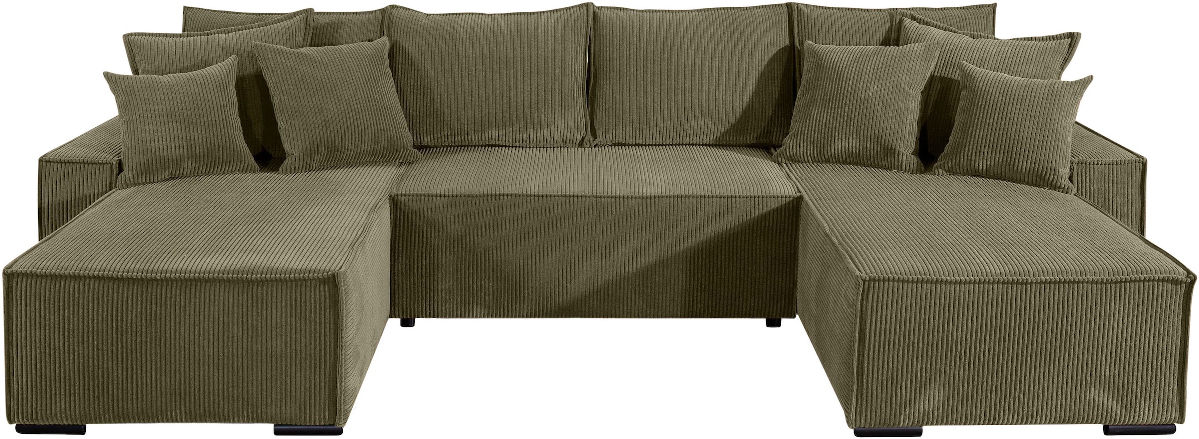 COLLECTION AB Paysage de salon »Manhattan, Breite 313 cm, Auswahl in zwei verschiedenen Cord-Bezügen« Wohnlandschaft,2  Ottomane,Bonnelfederkern,Schlaffunktion