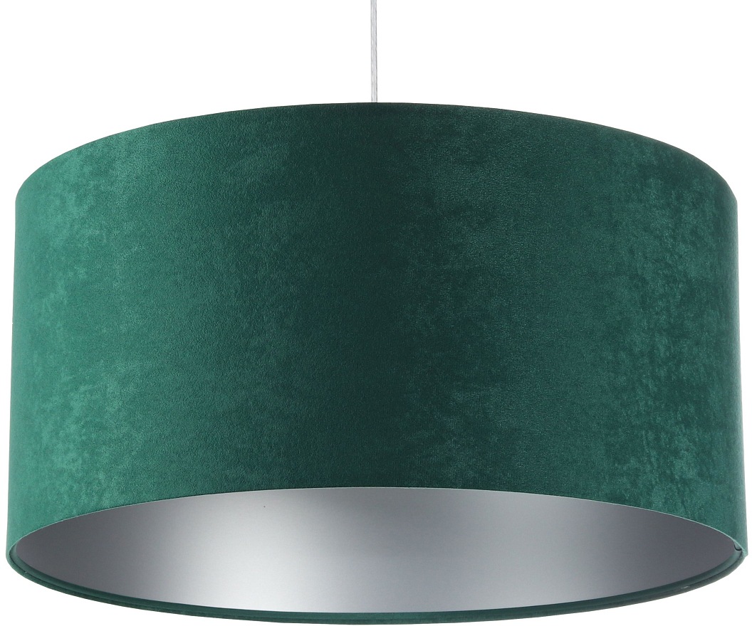 Image of Jens Stolte Leuchten Pendelleuchte »Karin«, E27, 2 St., Textilpendel, 40cm Ø, grün, Stoffpendelleuchte S grün/silber bei Ackermann Versand Schweiz