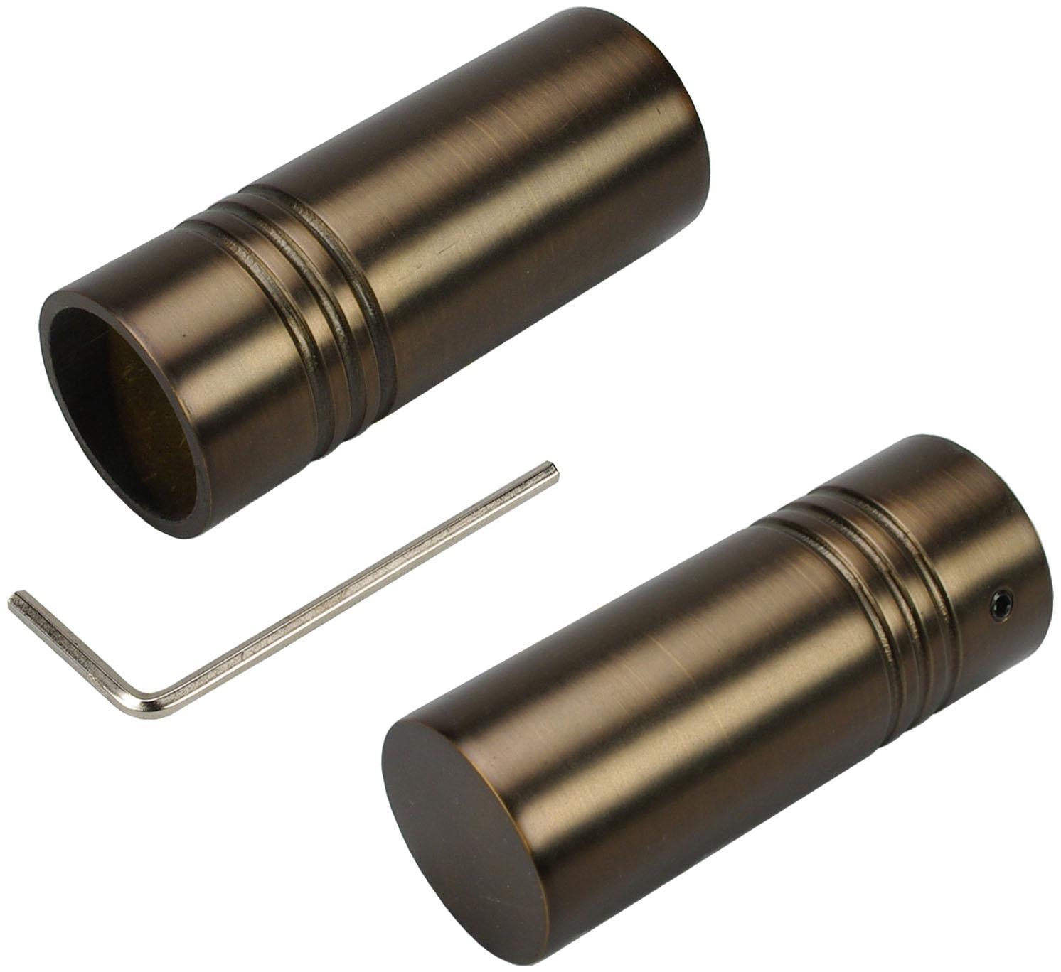 Liedeco Gardinenstange »CELZYLIN01SG2L«, 2 läufig-läufig, Fixmass, 2-läufig im Fixmass Ø 25/20 mm